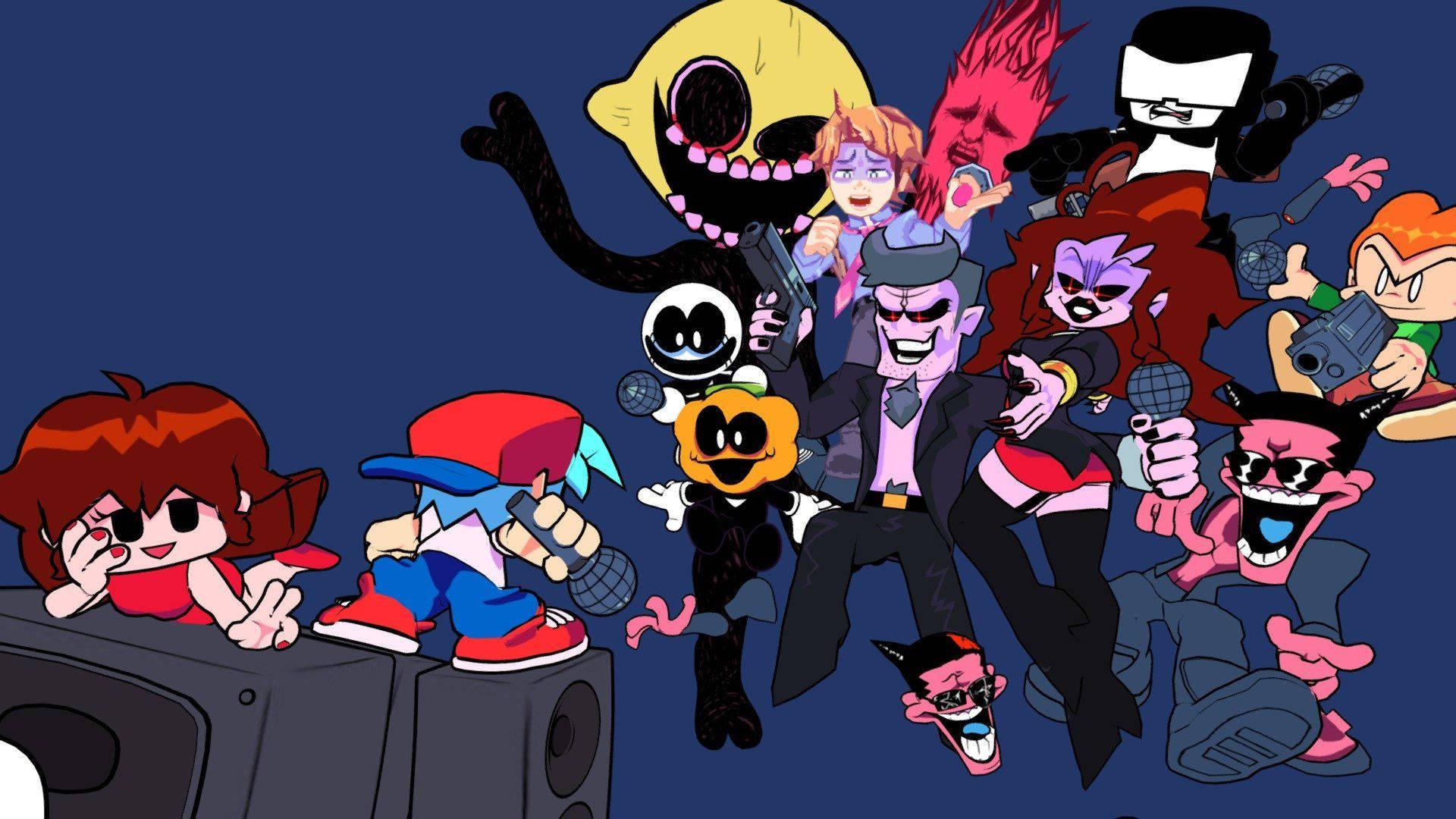 FNF Boyfriend Enemies — 1920x1080 wallpaper