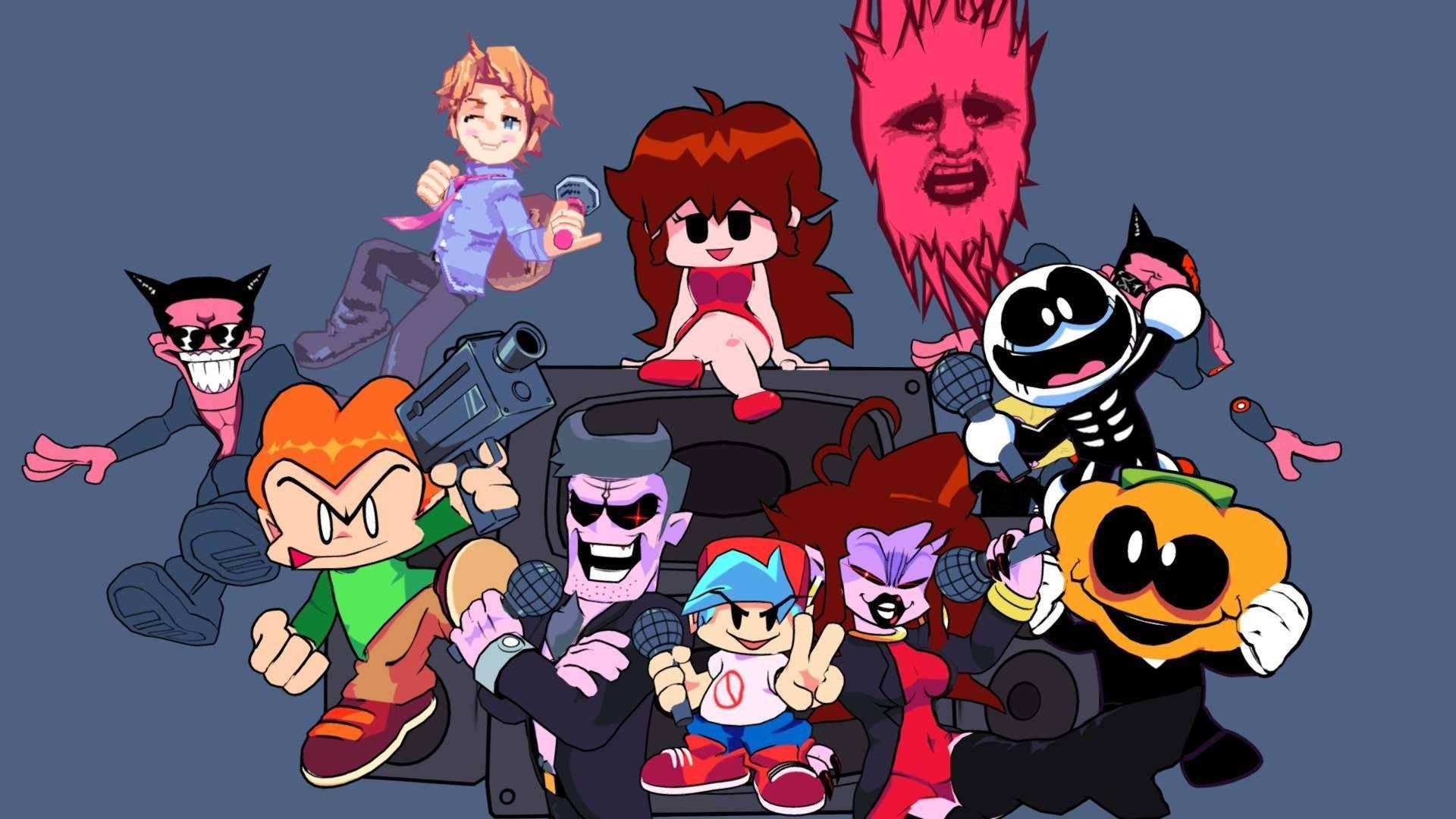 FNF Main Characters — 1920x1080 wallpaper