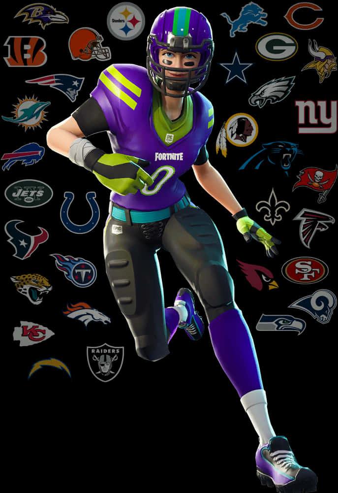 Fortnite N F L Skin Purple Outfit — 687x1001 wallpaper