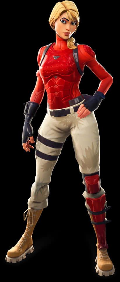 Fortnite Red Armor Skin Female — 412x962 wallpaper