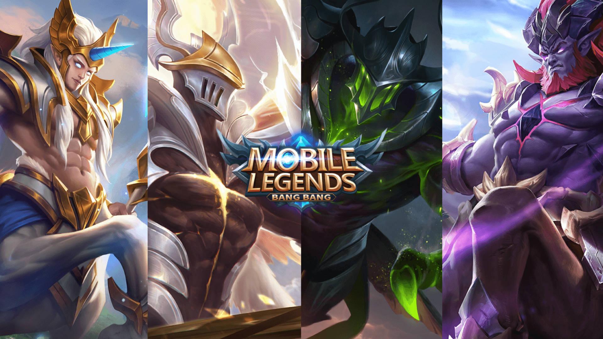 Four Champions And Mobile Legend Logo — 1920x1080 wallpaper