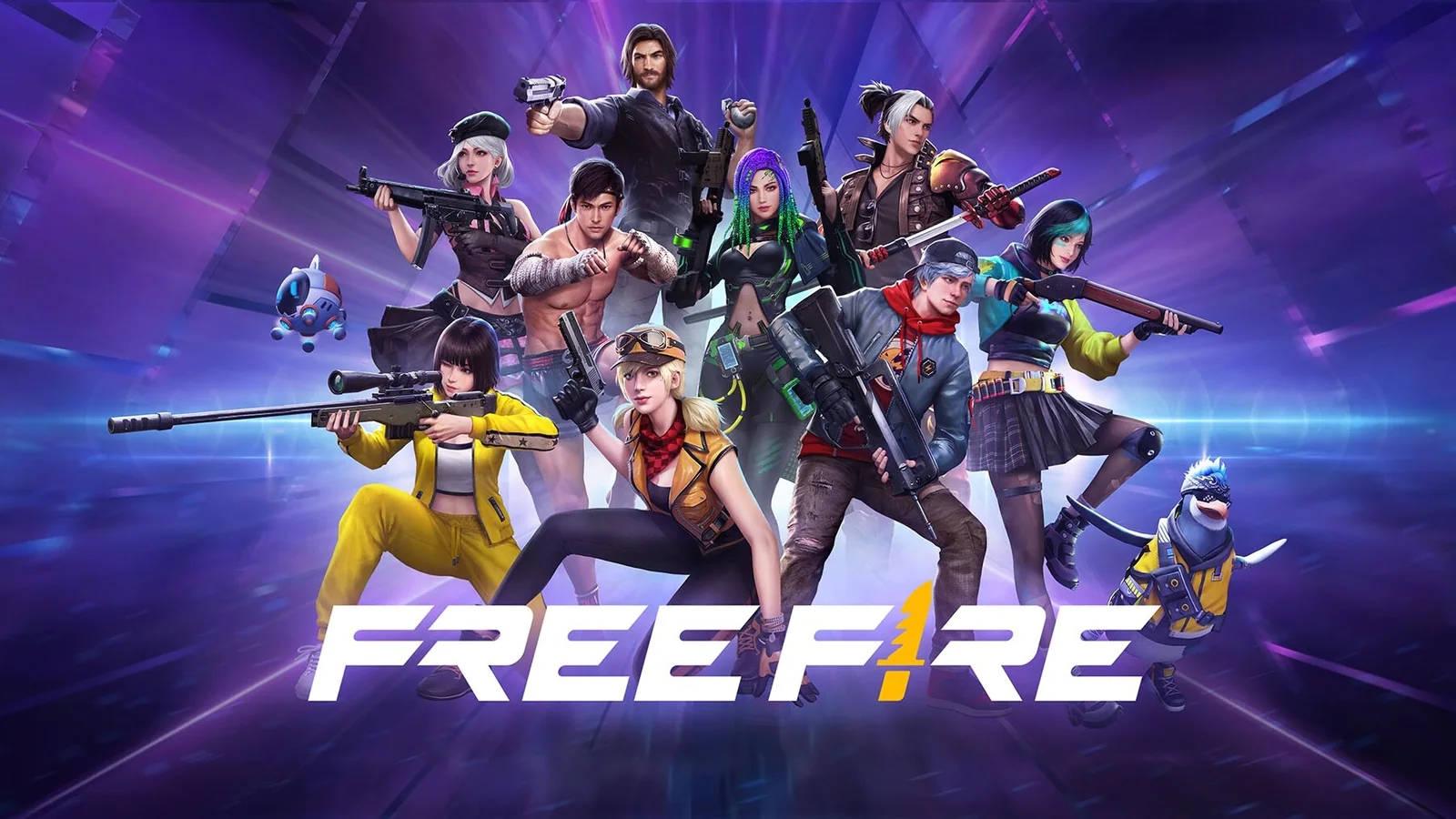 Free Fire Banner With Complete Cast — 1600x900 wallpaper