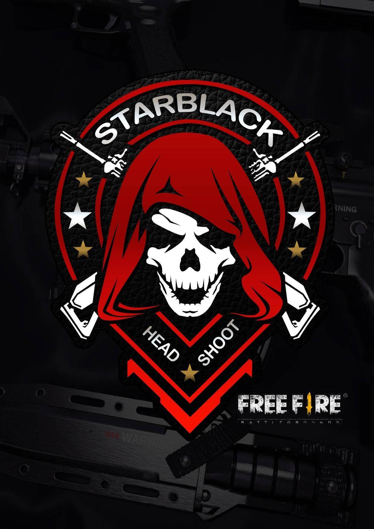 Free Fire Logo Red-haired Skull