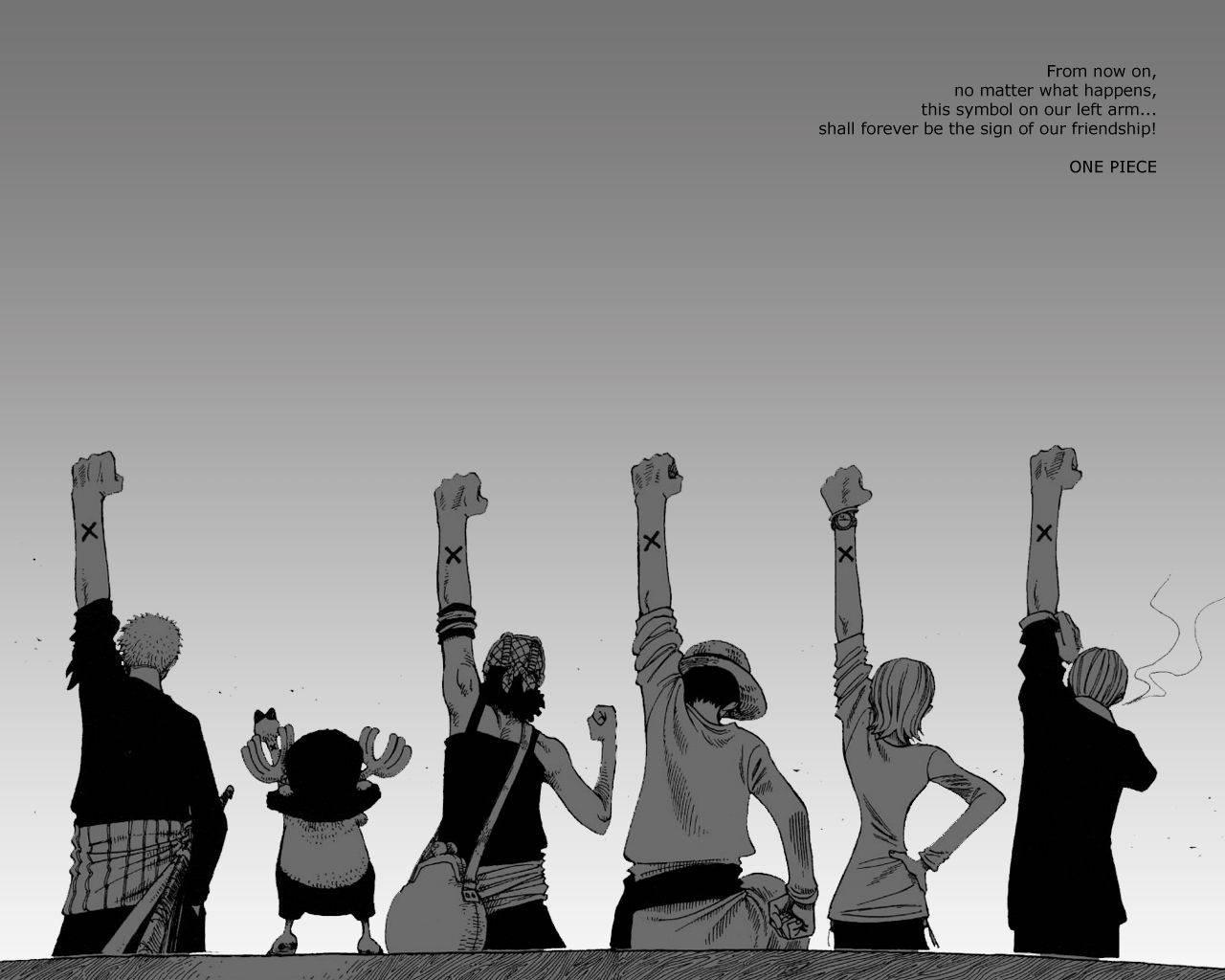 Friendship Quote One Piece Desktop — 1280x1024 wallpaper