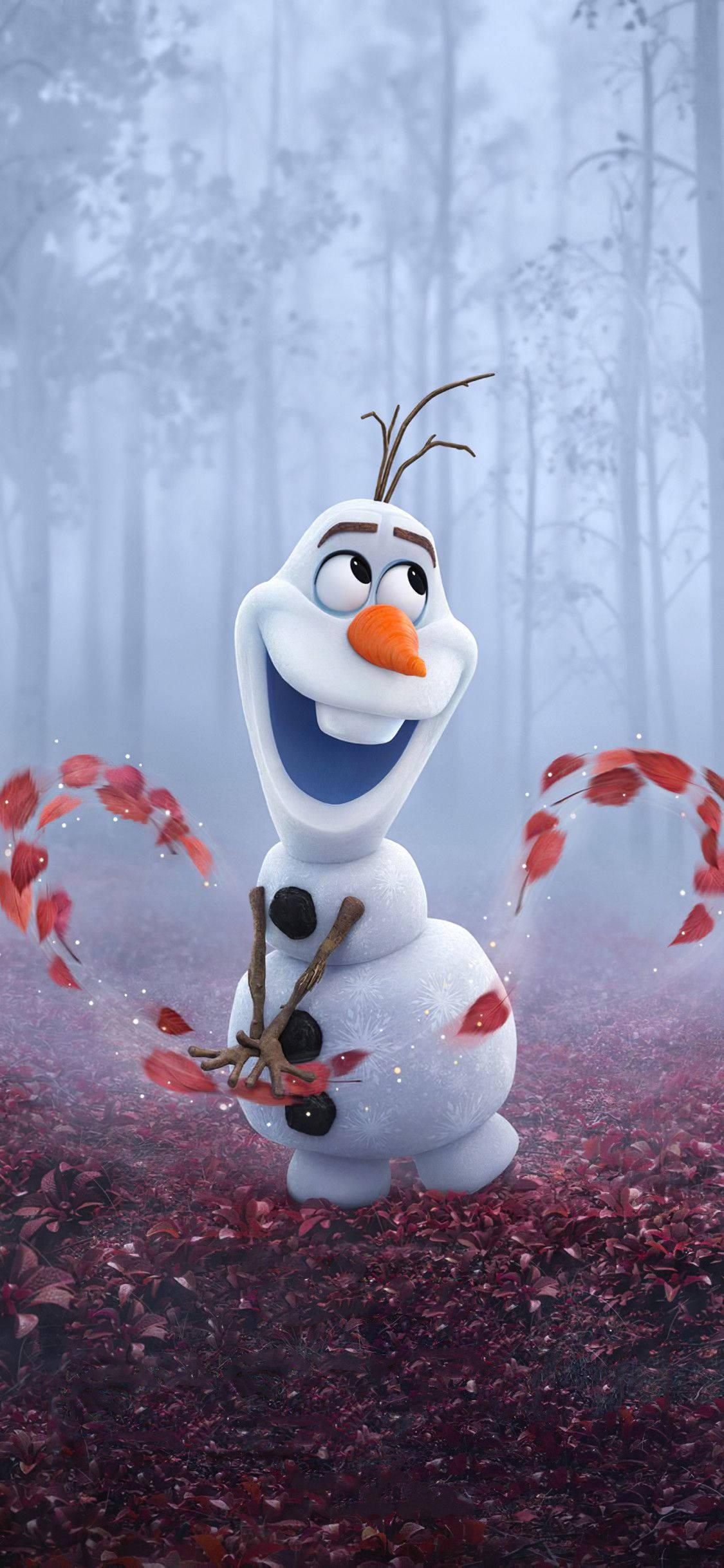 Frozen Olaf Winter iPhone — 1125x2436 wallpaper