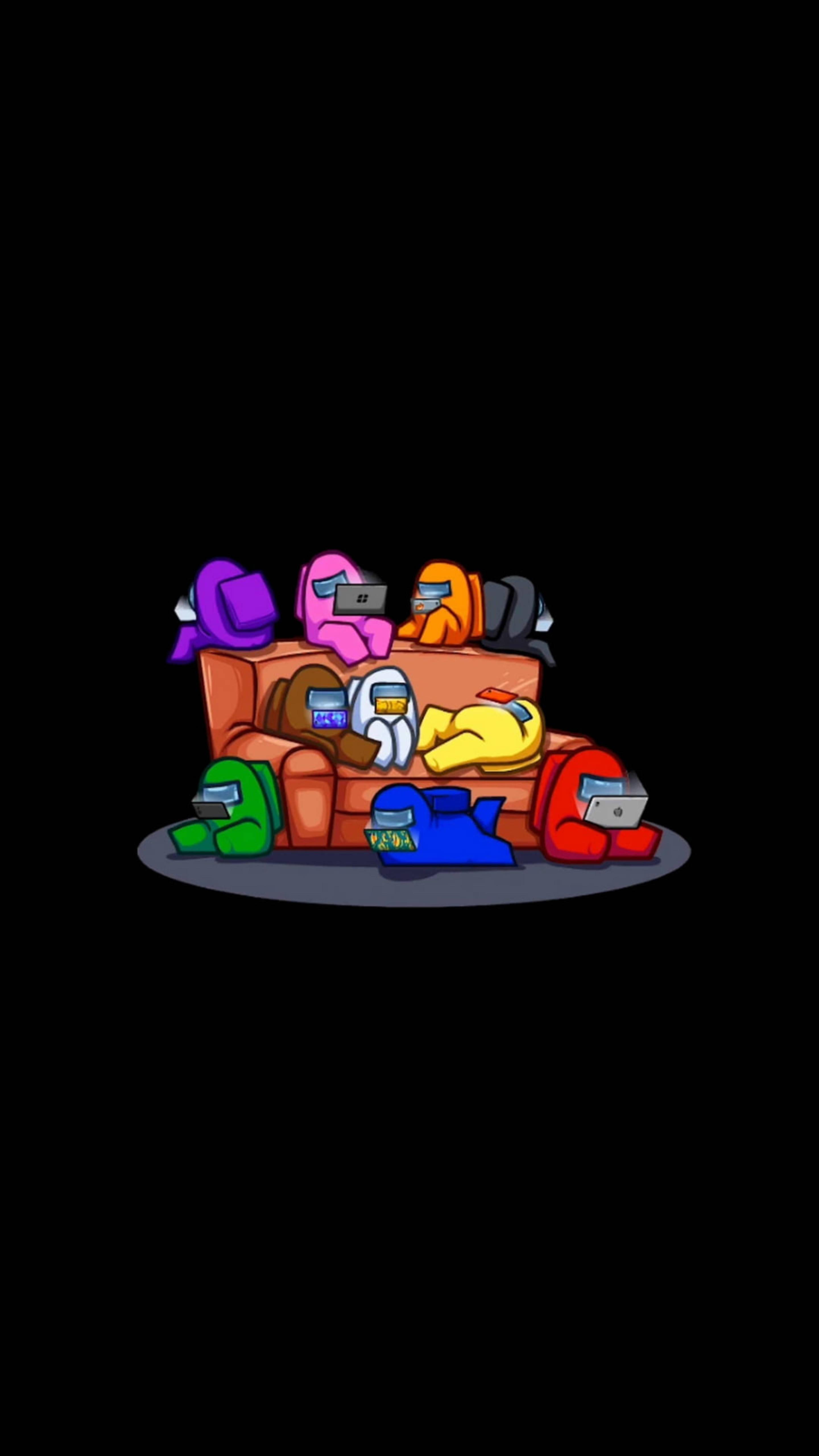 Funny Among Us Crewmates — 2880x5120 wallpaper