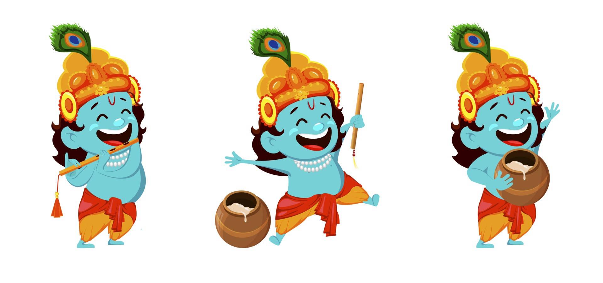 Funny Cartoon Krishna — 1920x902 wallpaper