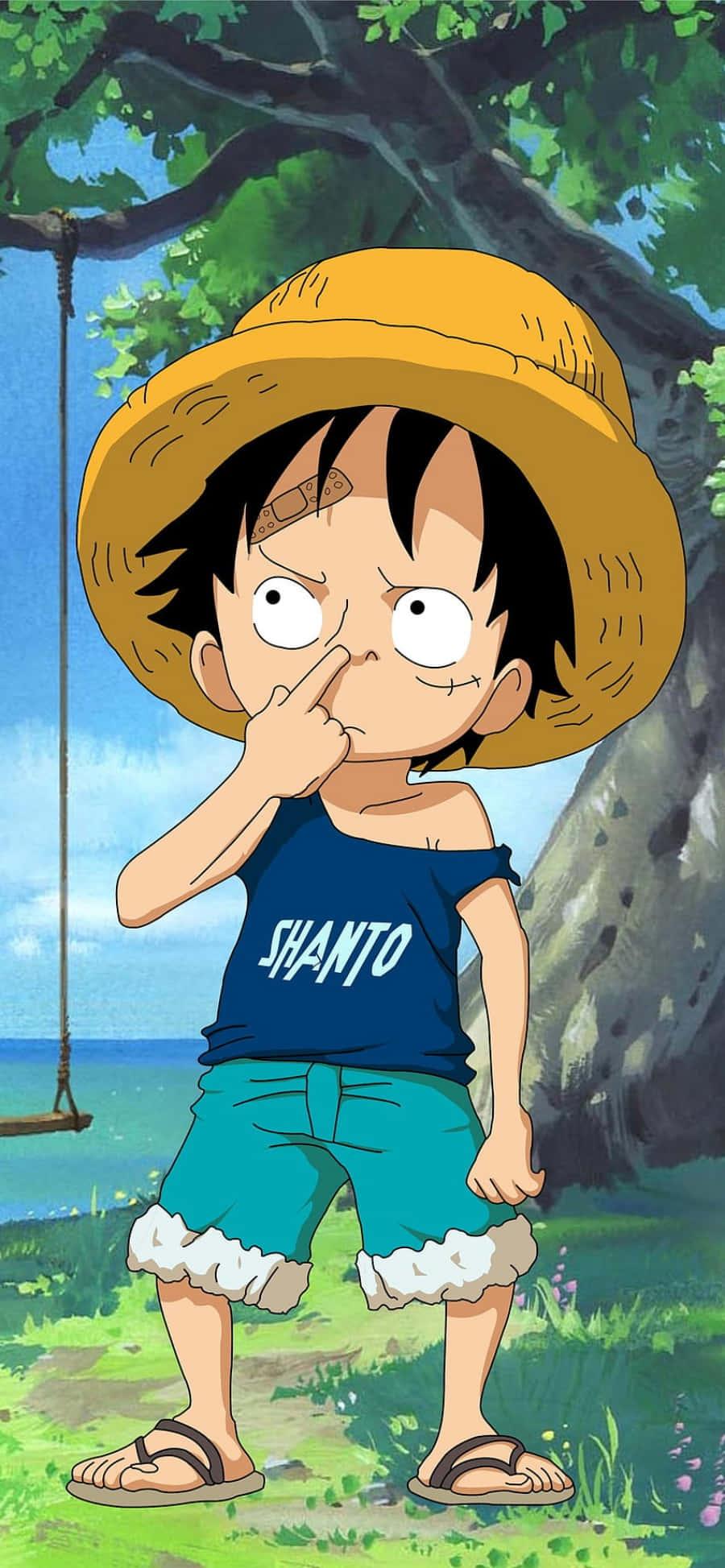 Funny Chibi Luffy Phone — 900x1947 wallpaper