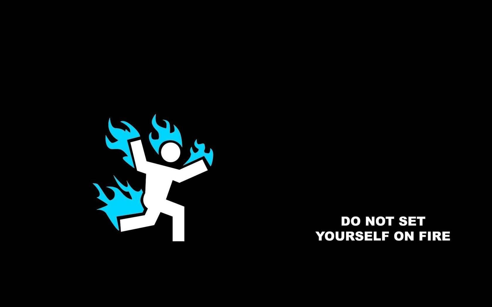 Funny Meme Stickman Fire — 1680x1050 wallpaper