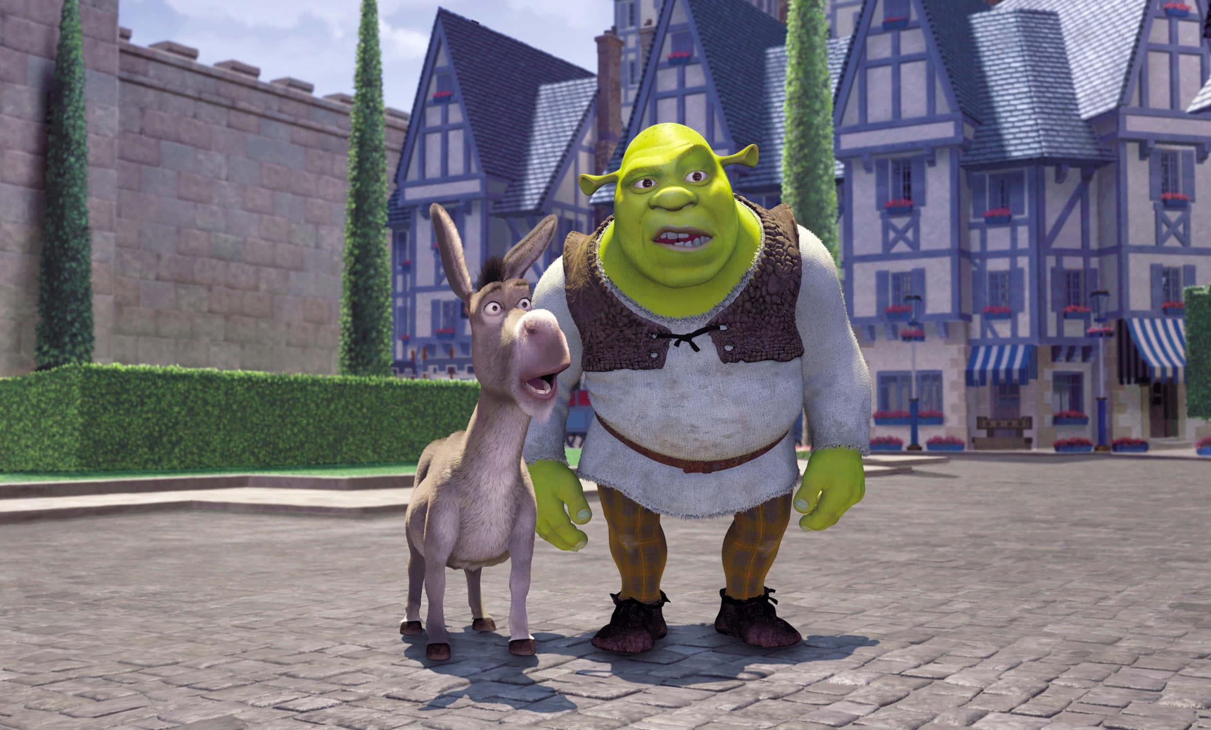 Funny Shrek And Donkey Welcome To Duloc — 2489x1500 wallpaper