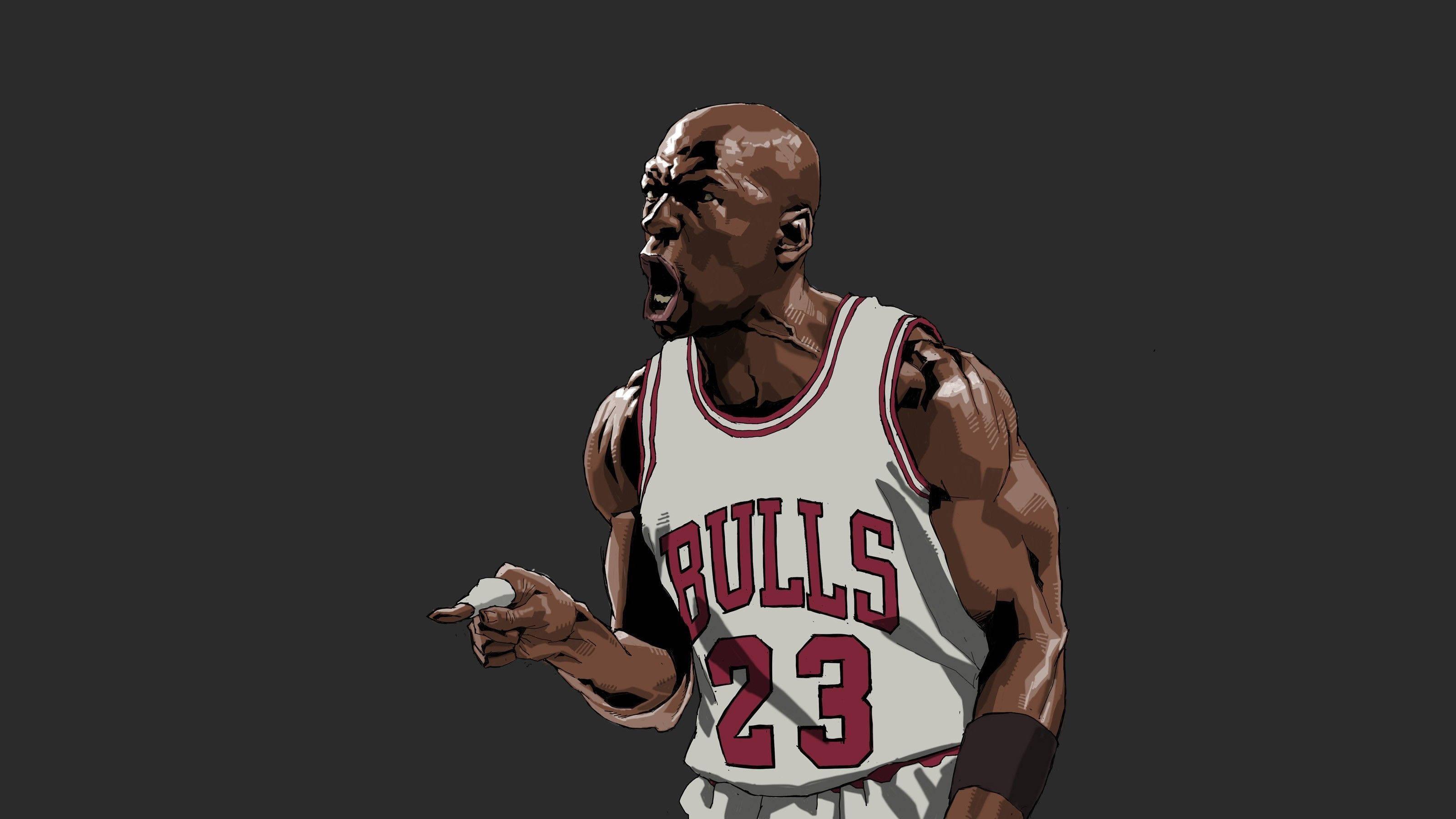 Furious Michael Jordan — 3200x1800 wallpaper