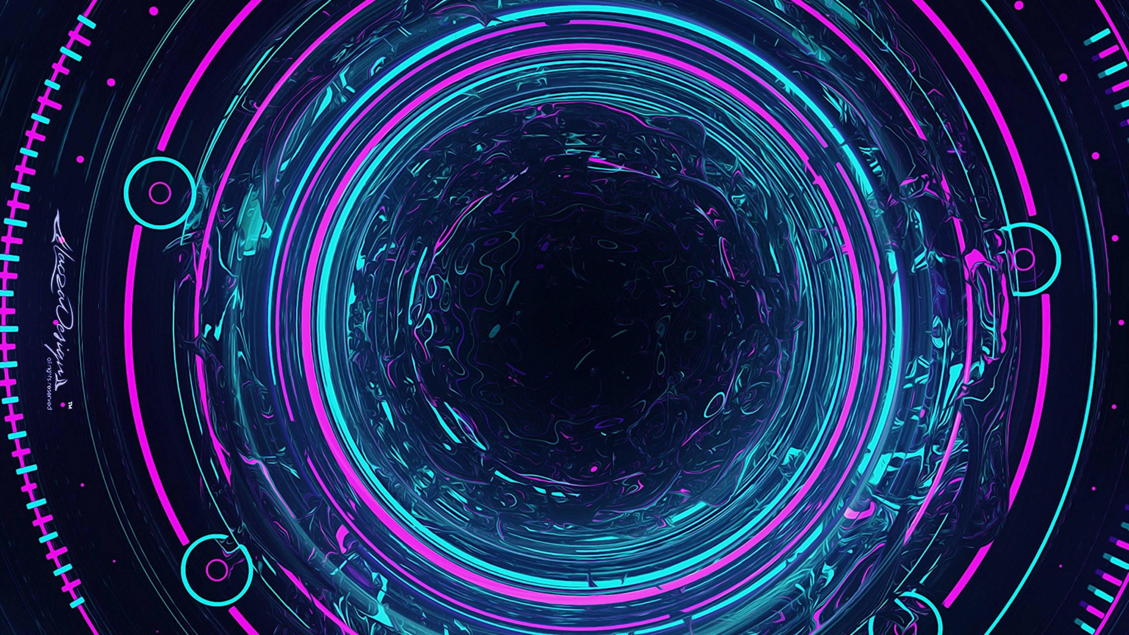 Futuristic Digital Art Desktop 4K — 3840x2160 wallpaper