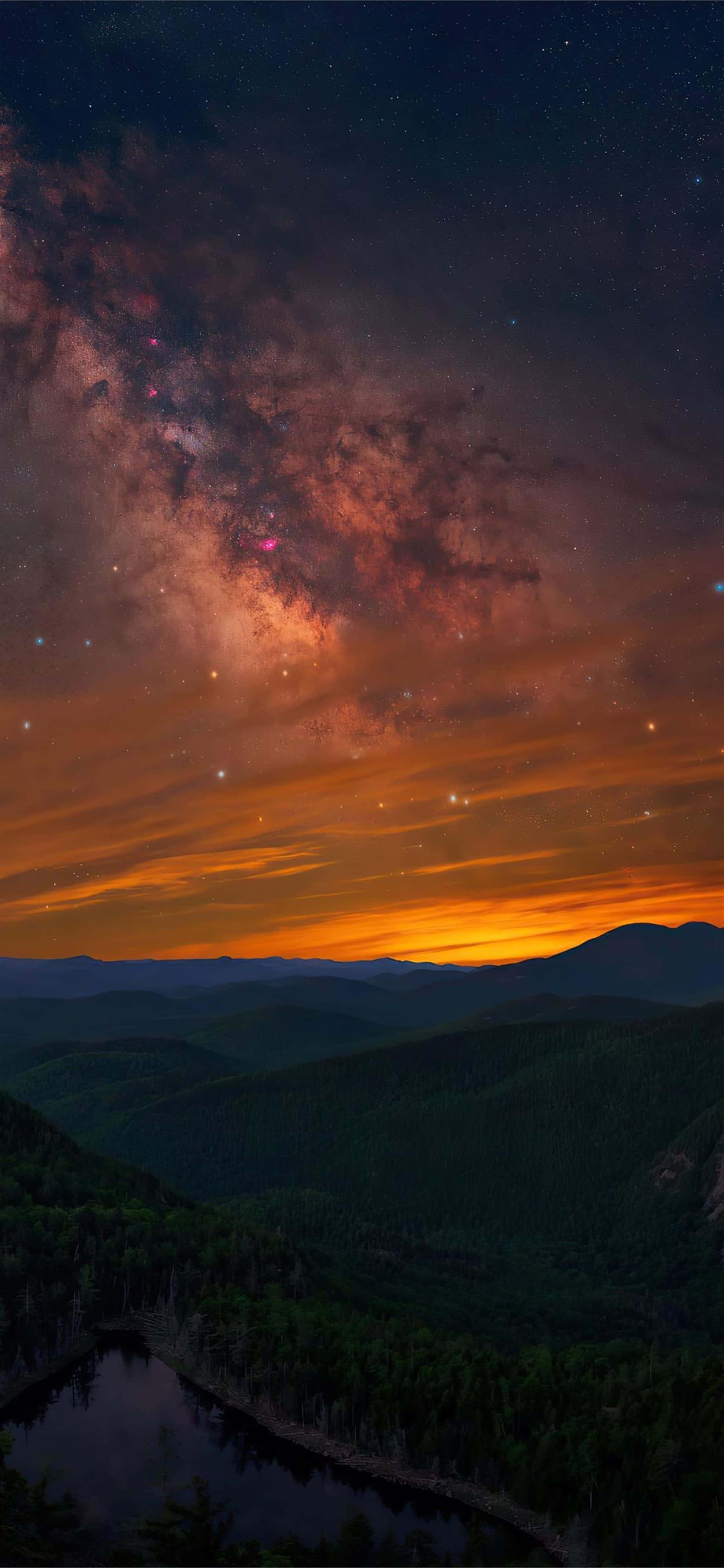 Galaxy Nature 4K iPhone — 1847x4000 wallpaper