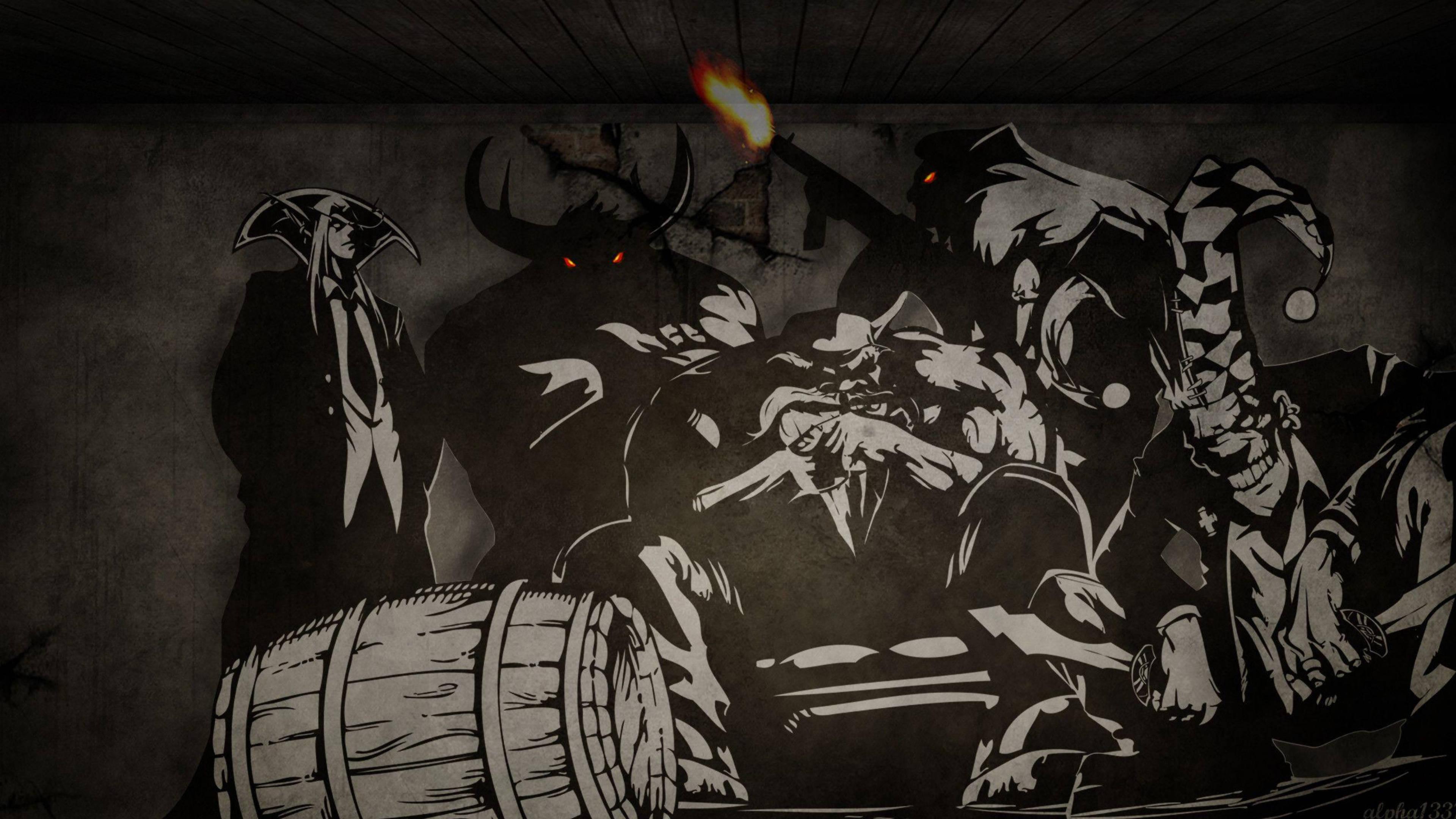 Gangster Creatures Illustration — 3840x2160 wallpaper
