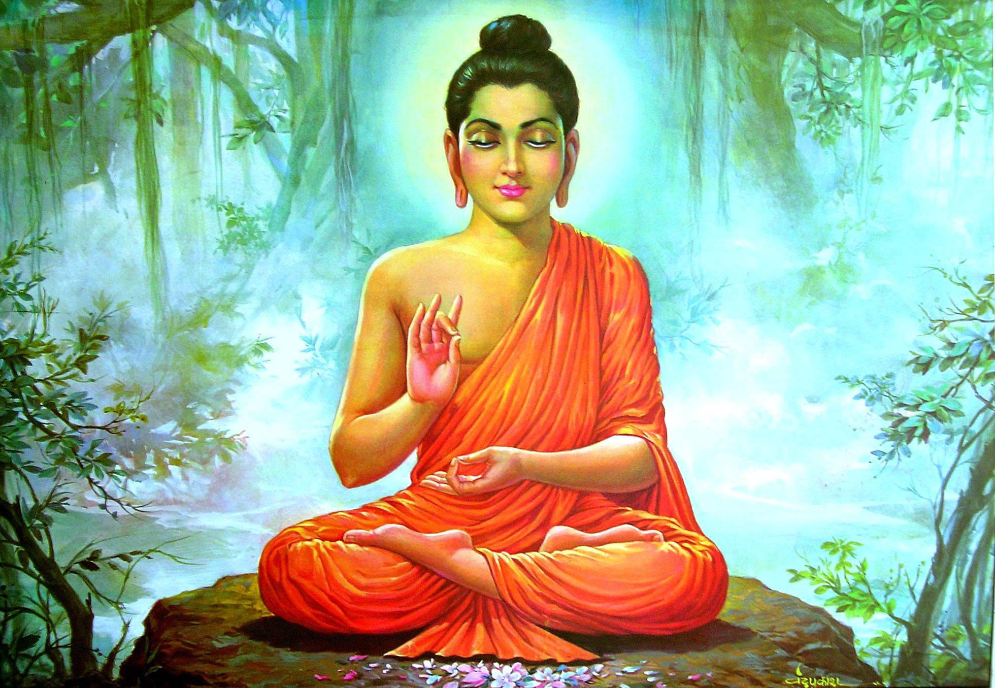 Gautama Buddha Painting — 1960x1355 wallpaper