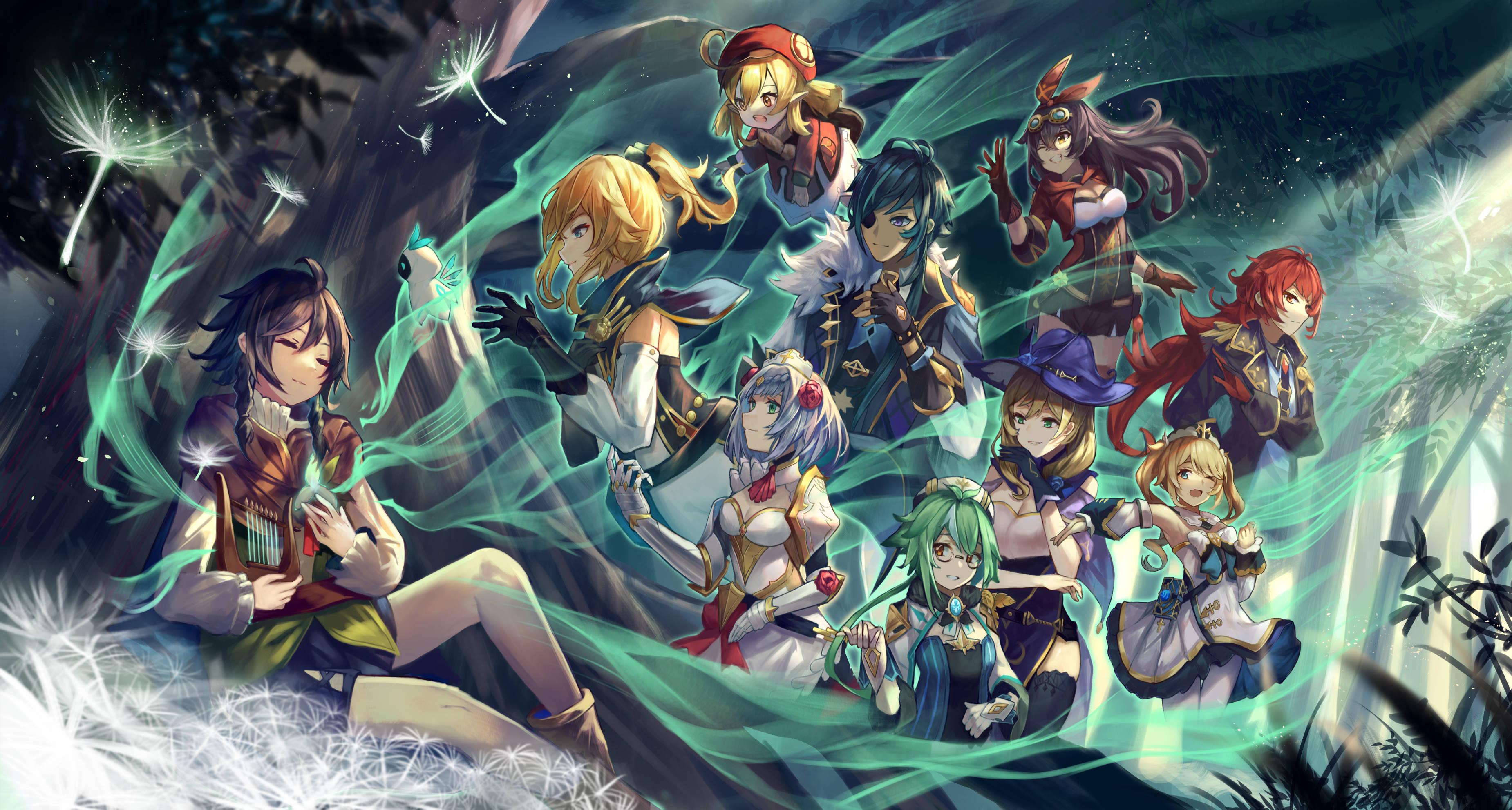 Genshin Impact All Characters — 3700x1984 wallpaper