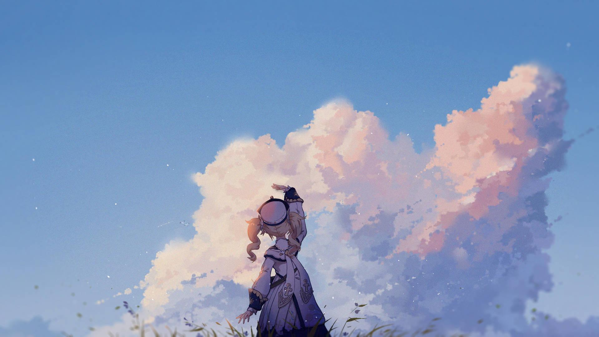Genshin Impact Barbara And Clouds — 1920x1080 wallpaper