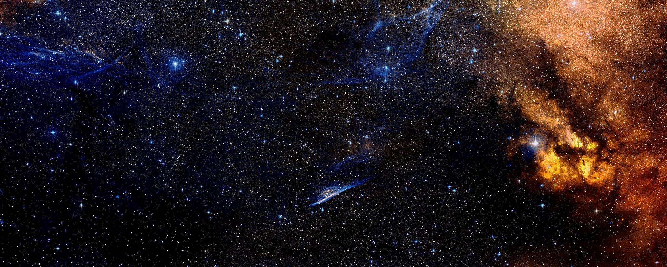 Get a better view of outer space with dual monitors — 2560x1024 wallpaper
