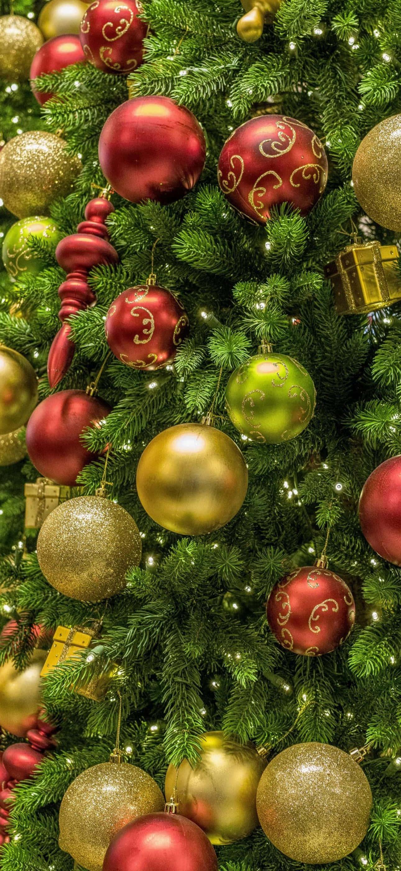 Get in the holiday mood with this festive Christmas-themed iPhone background. — 1290x2796 wallpaper
