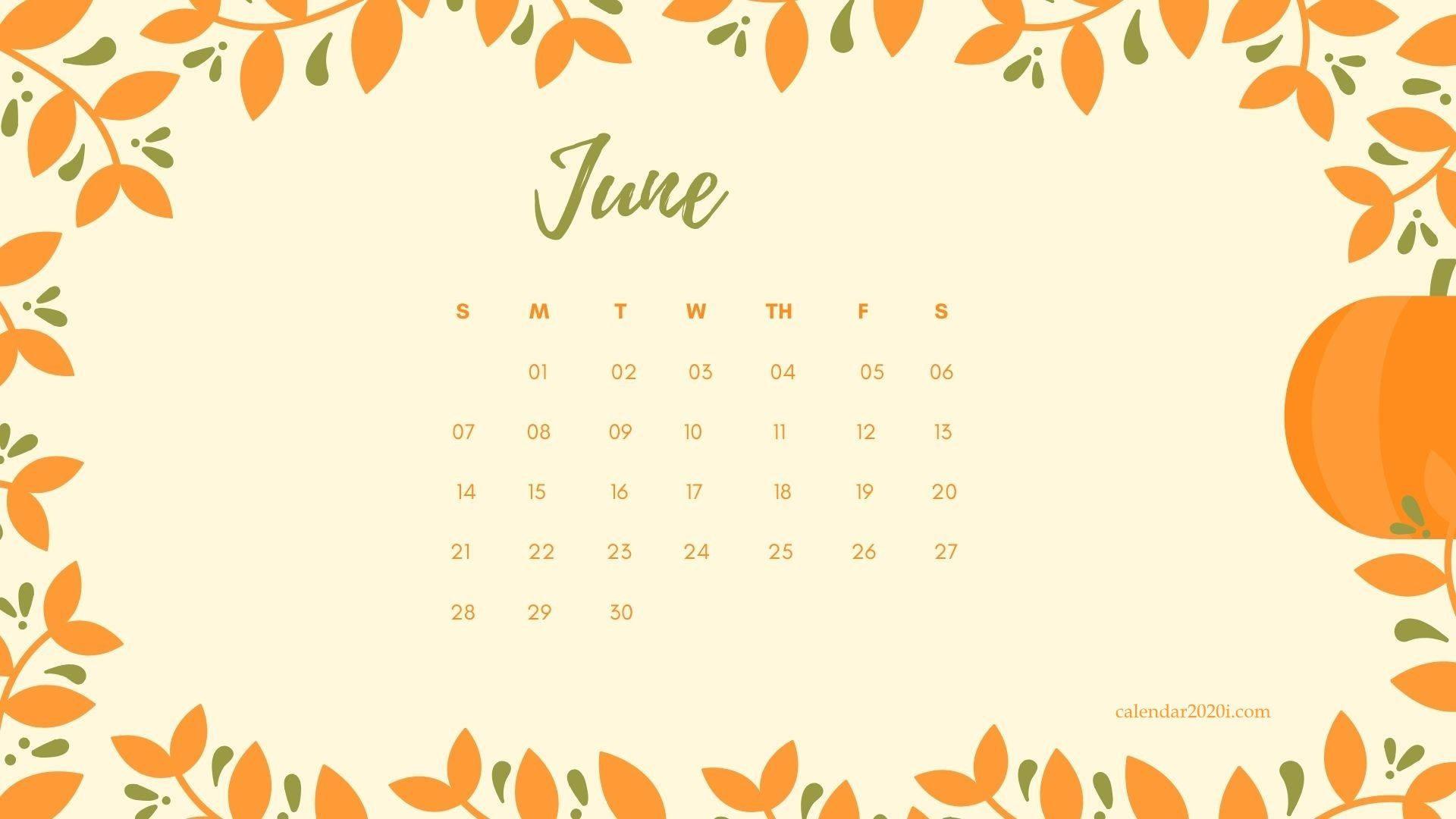 Get organized for June with this stylish calendar! — 1920x1080 wallpaper