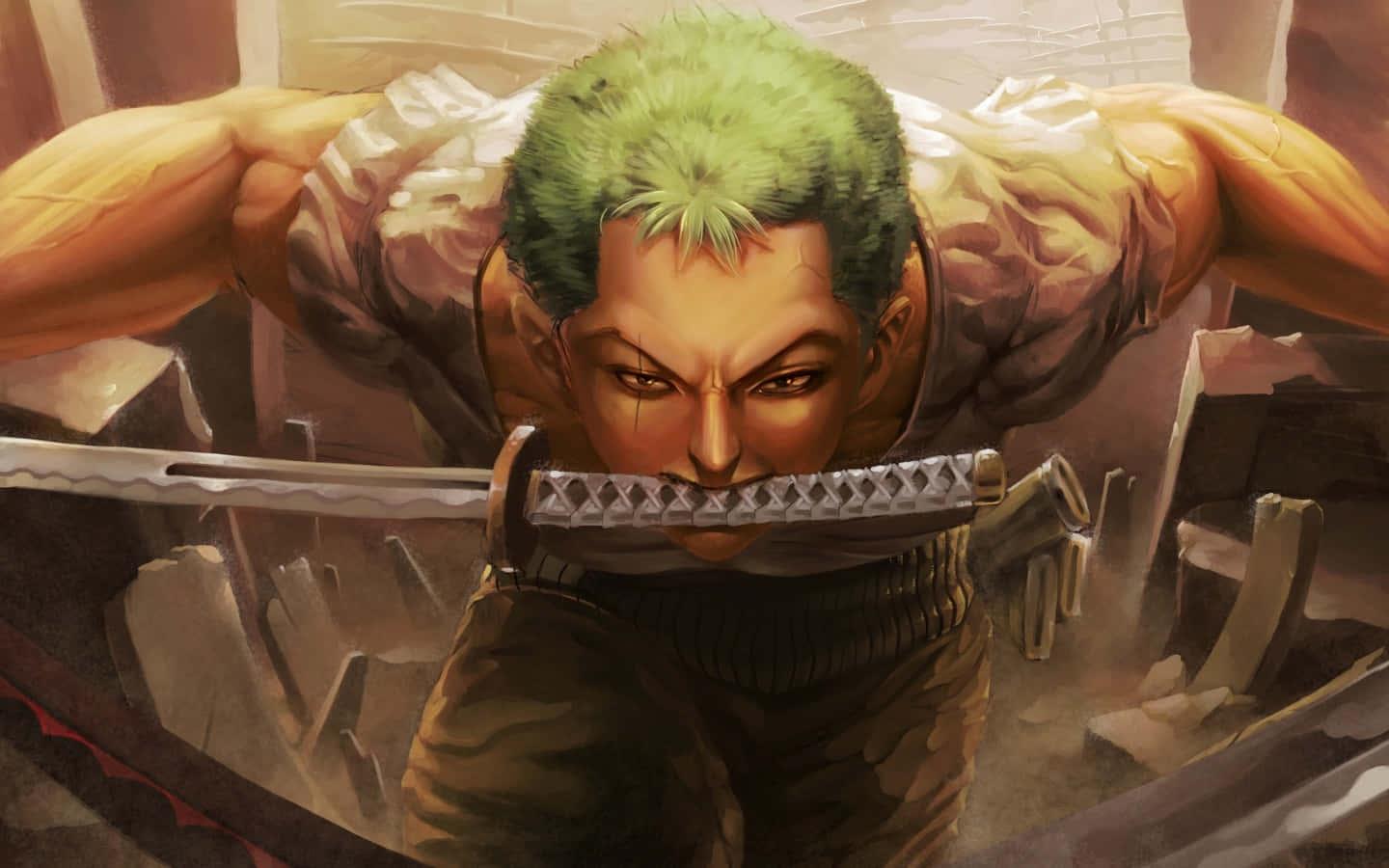 Get Ready for Adventure with Zoro — 1440x900 wallpaper