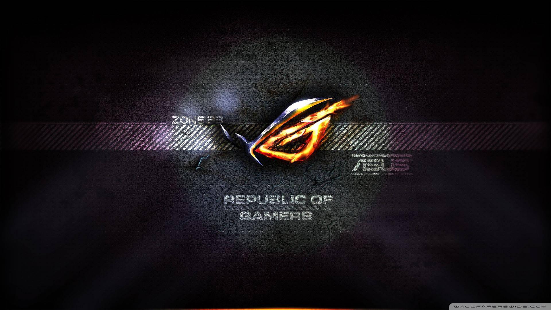 Get the Power You Need with Asus Flaming ROG Logo — 1920x1080 wallpaper