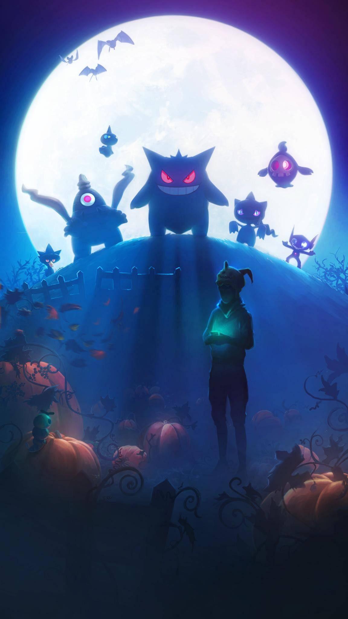 Ghost-Type Halloween Pokemon Iphone — 1152x2048 wallpaper