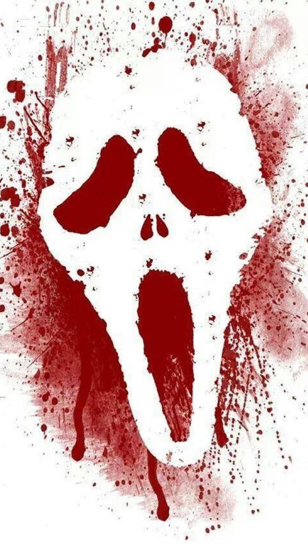 Ghostface Blood Splatter Art — 1074x1920 wallpaper