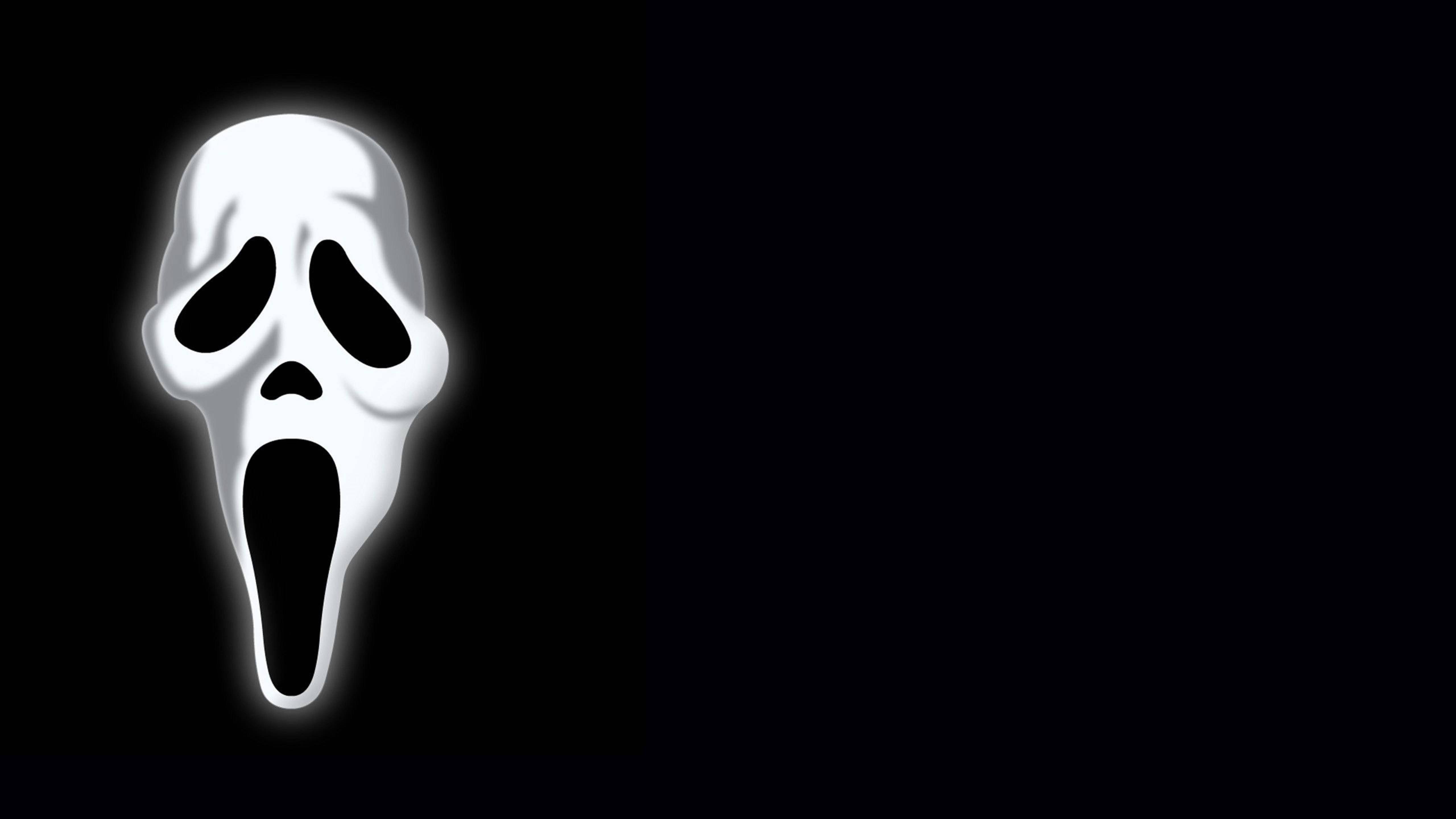 Ghostface Dark Minimalist Art — 5120x2880 wallpaper