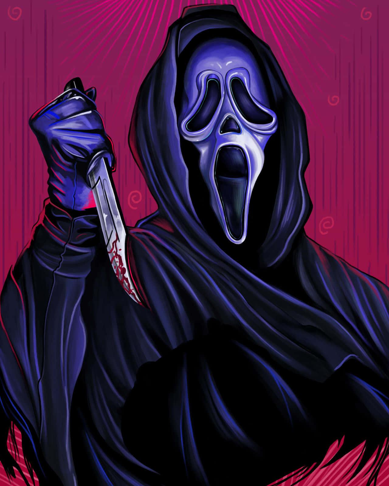 Ghostface masks at a Halloween party — 1280x1601 wallpaper