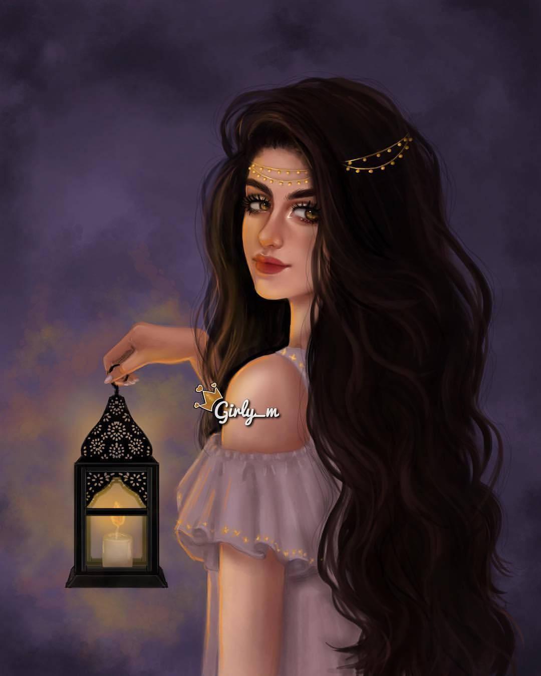 Girl With Lamp Instagram Profile — 1080x1349 wallpaper