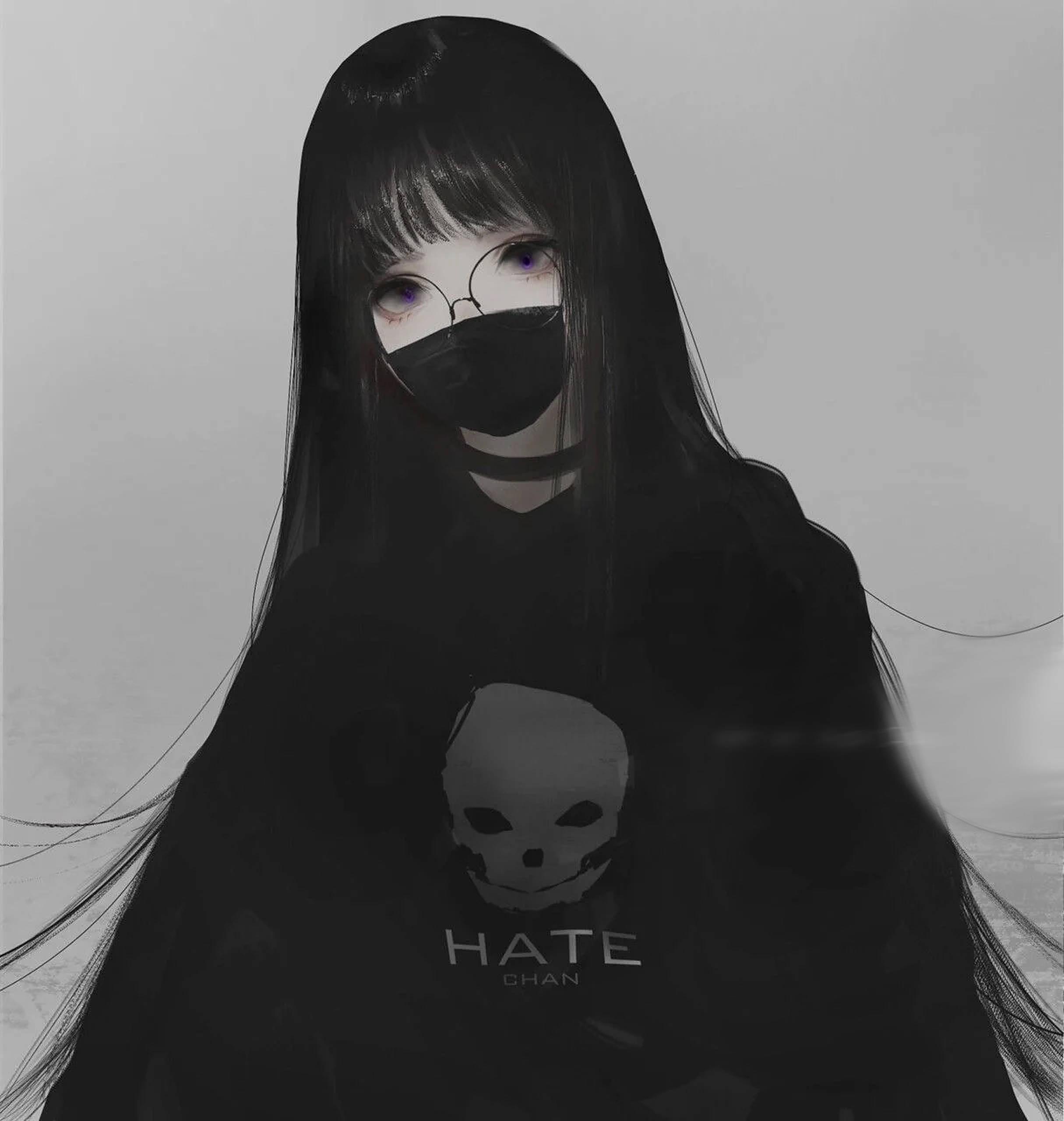 Girl With Long Hair Emo PFP — 2430x2560 wallpaper