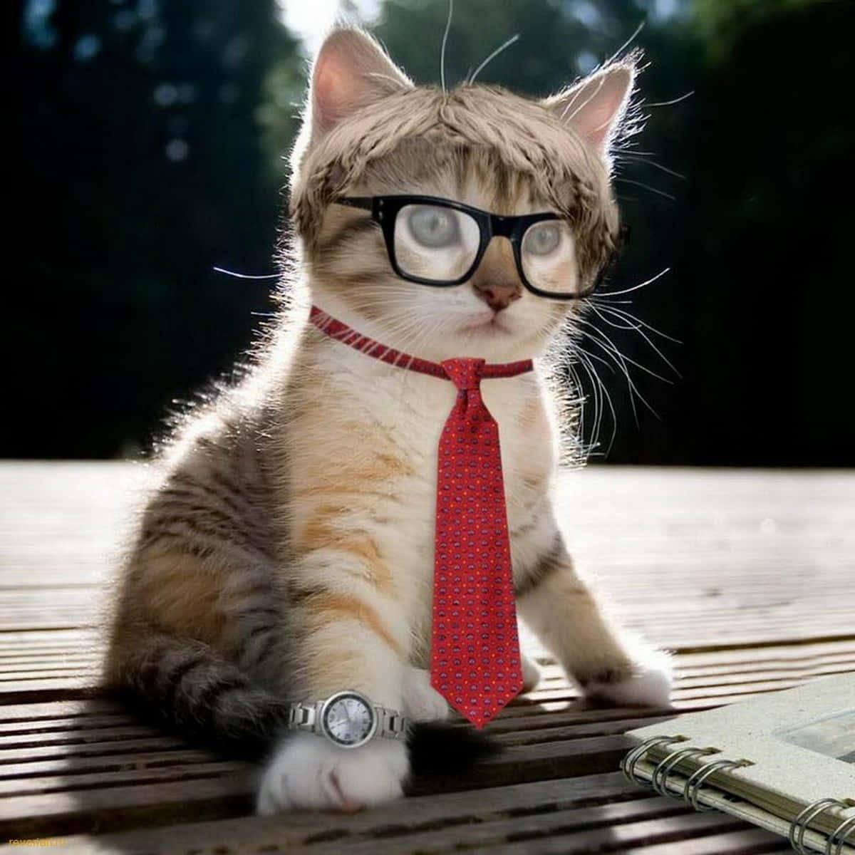Glasses Cute Cat PFP — 1200x1200 wallpaper