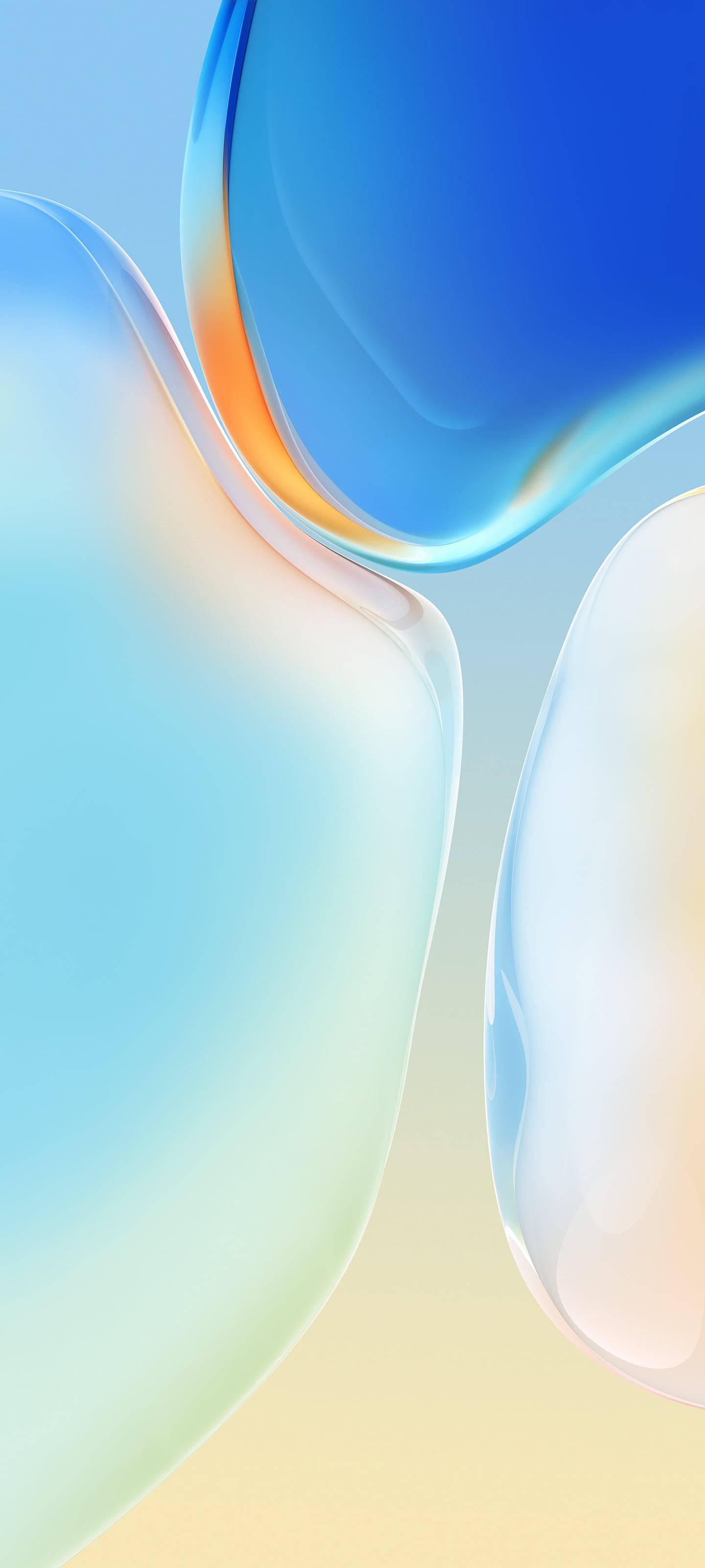 Glassy Gradient Blobs Vivo Y20 — 1440x3200 wallpaper