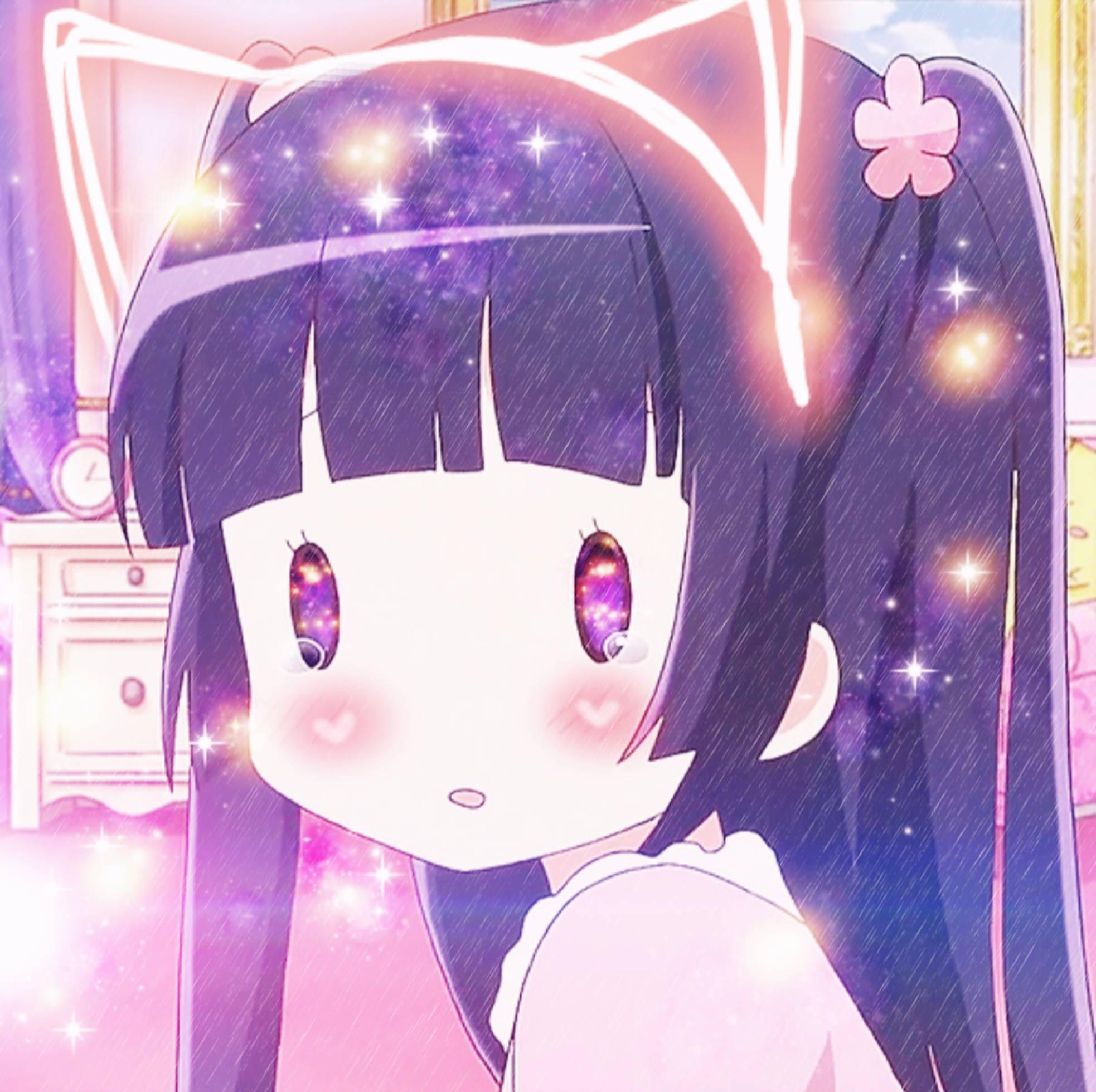 Glittery Girl Anime PFP — 1966x1960 wallpaper