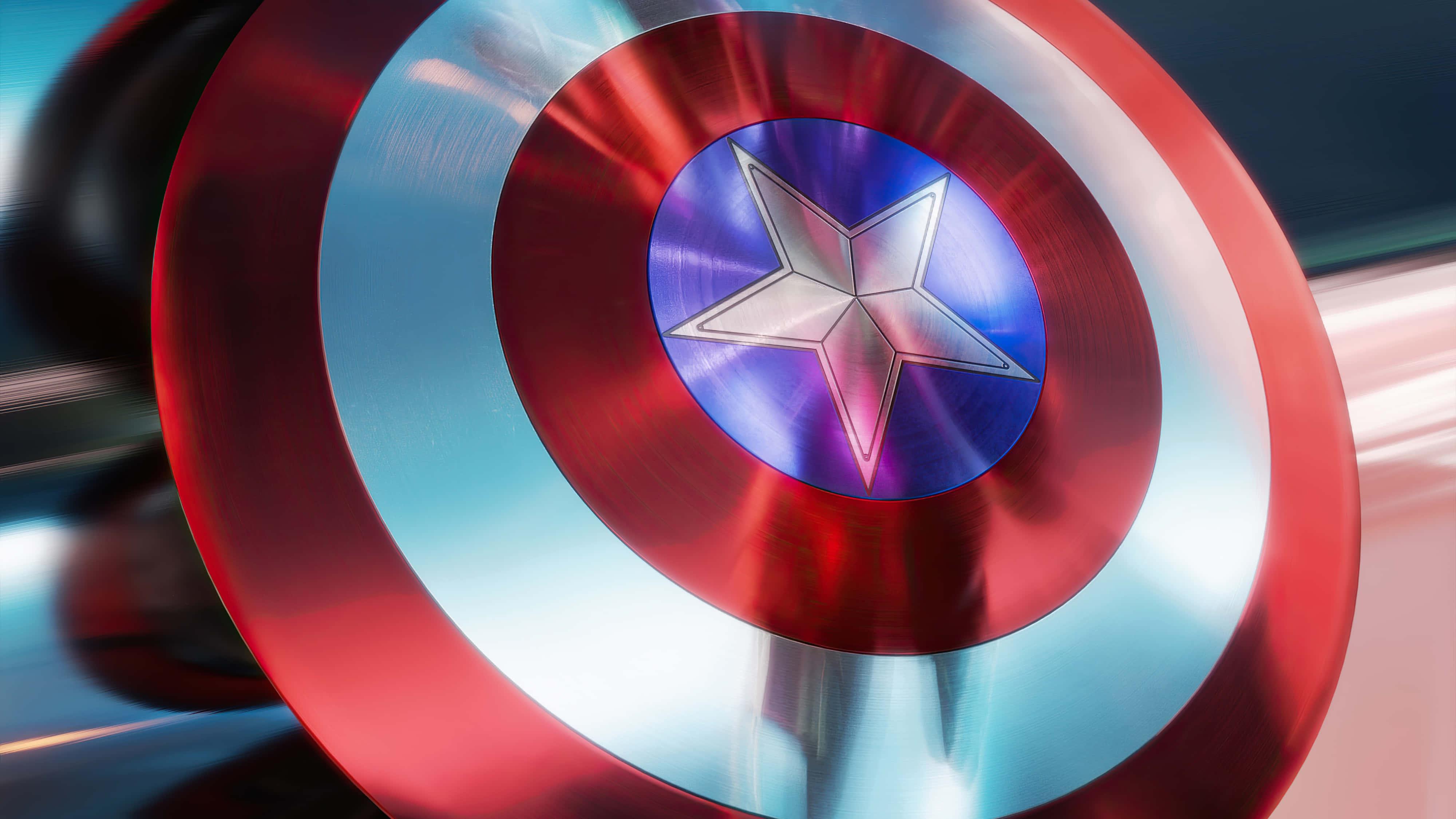 Glossy Captain America Shield Landscape Background — 4000x2250 wallpaper