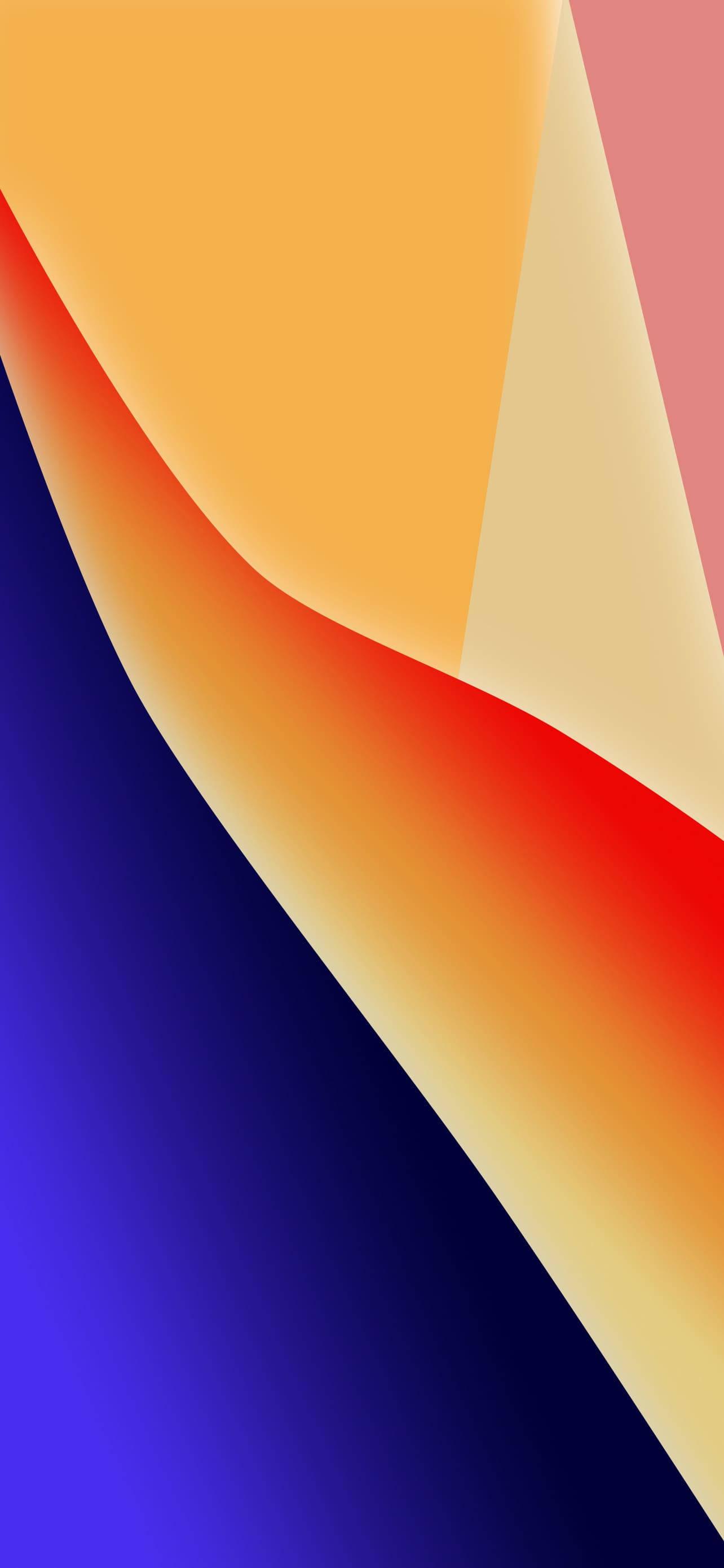 Glossy Purple And Yellow Ios 16 — 1284x2778 wallpaper