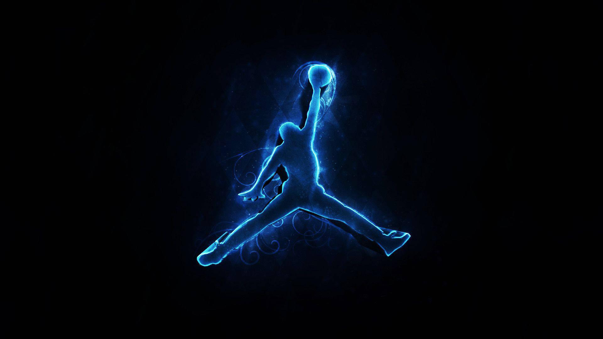 Glowing Air Jordan Logo — 1920x1080 wallpaper