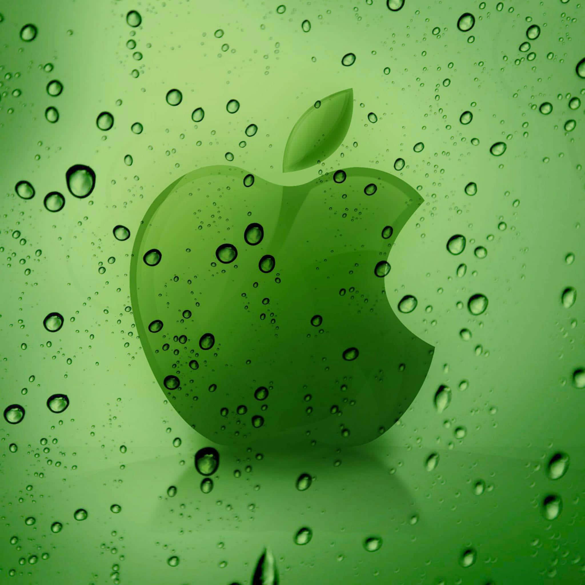 Glowing Apple Logo on a Stylish Gradient Background — 2048x2048 wallpaper