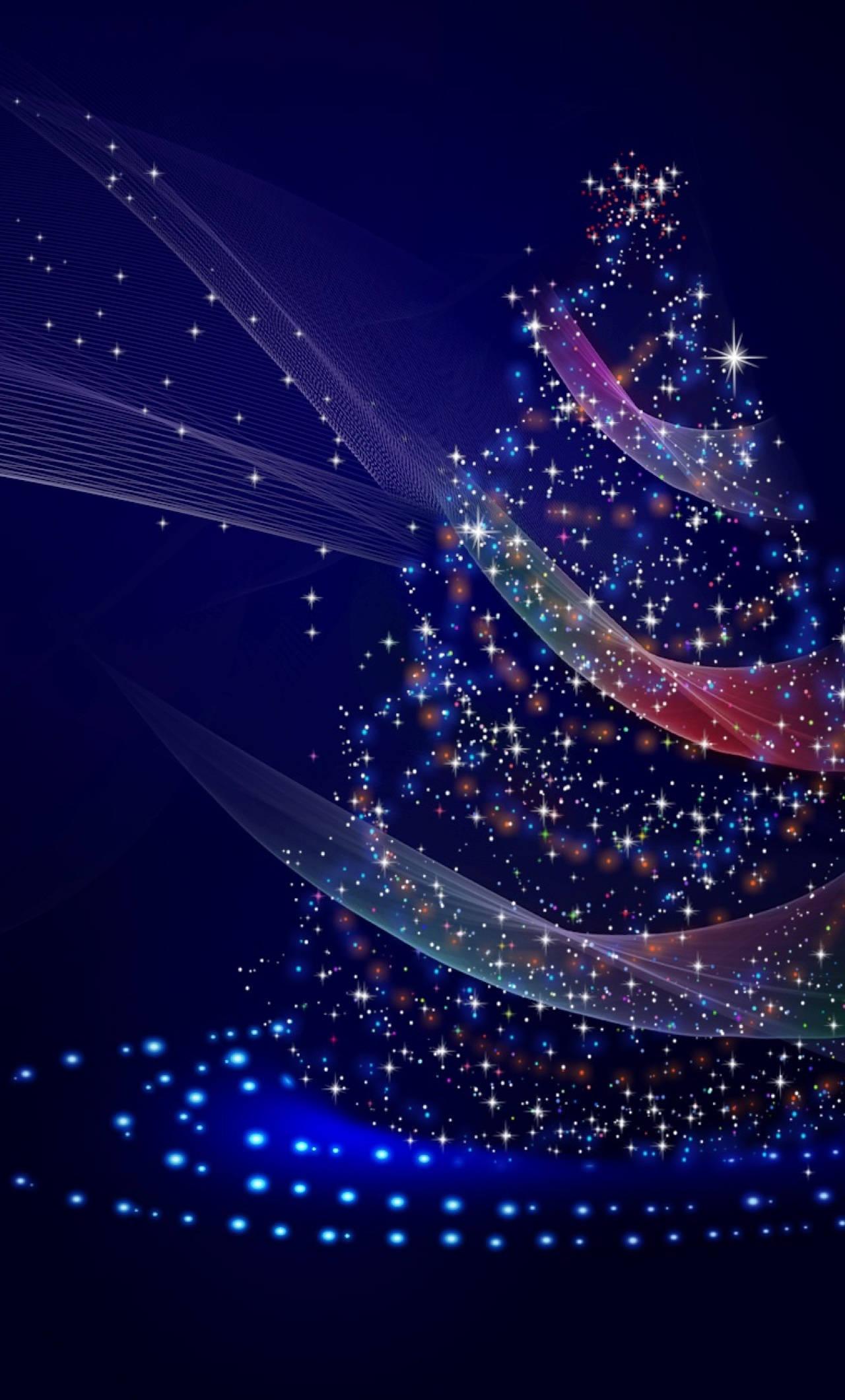 Glowing Christmas Tree IPhone — 1280x2120 wallpaper