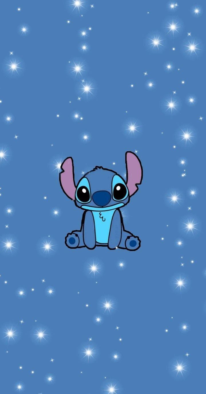 Glowing Cute Stitch — 720x1372 wallpaper