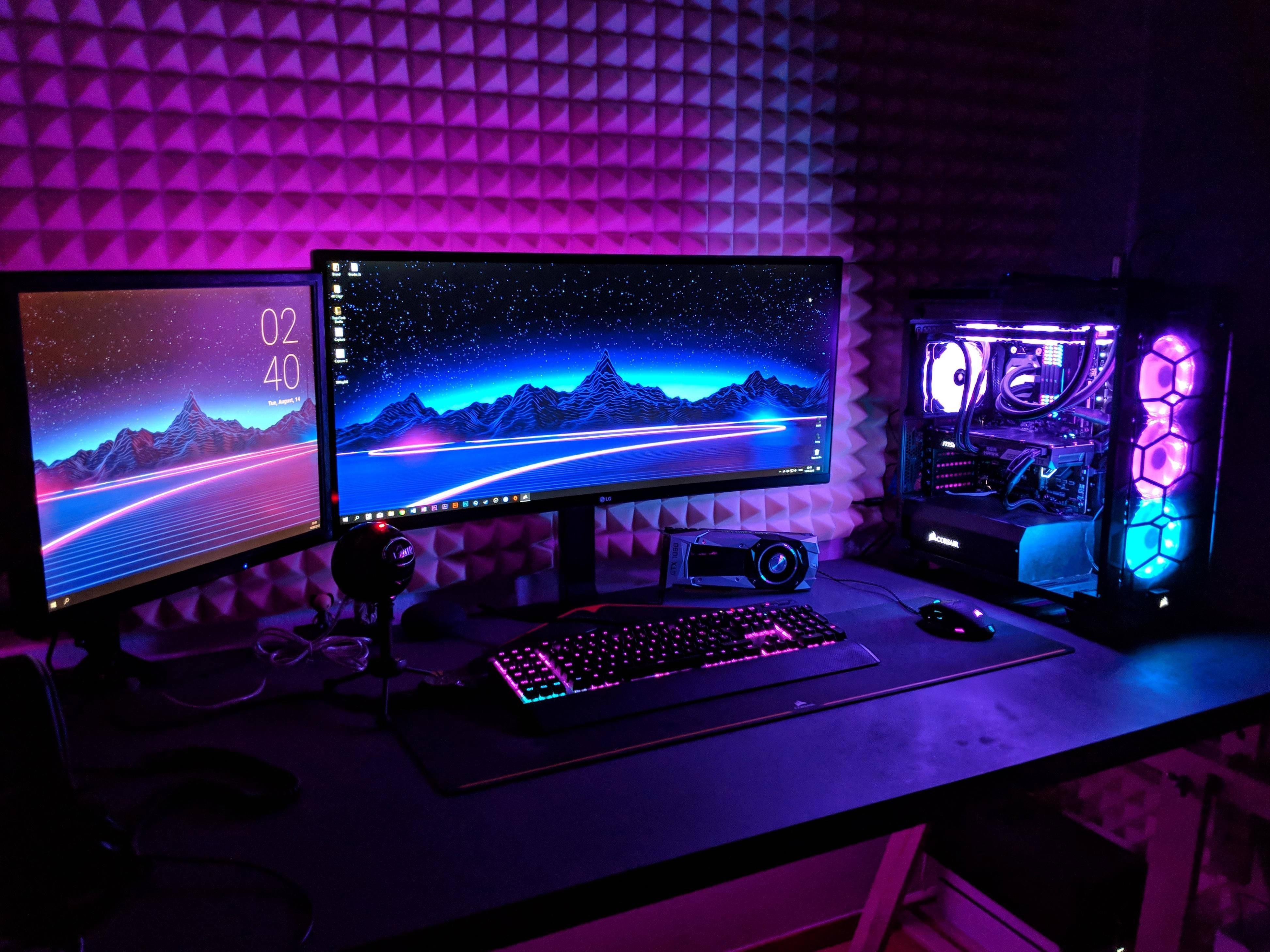 Glowing Gaming Room