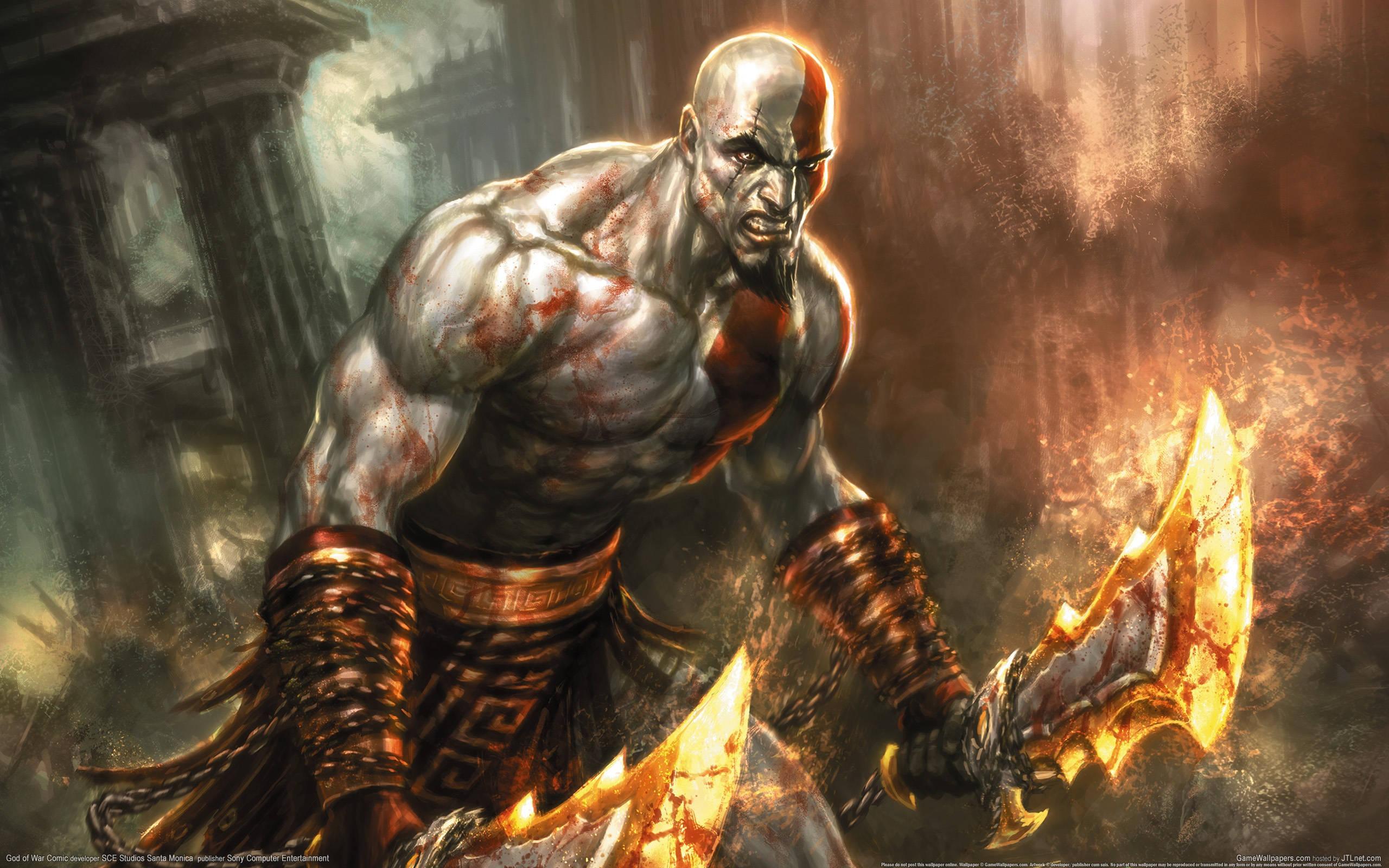 God of War's Kratos, Anger Unleashed — 2560x1600 wallpaper
