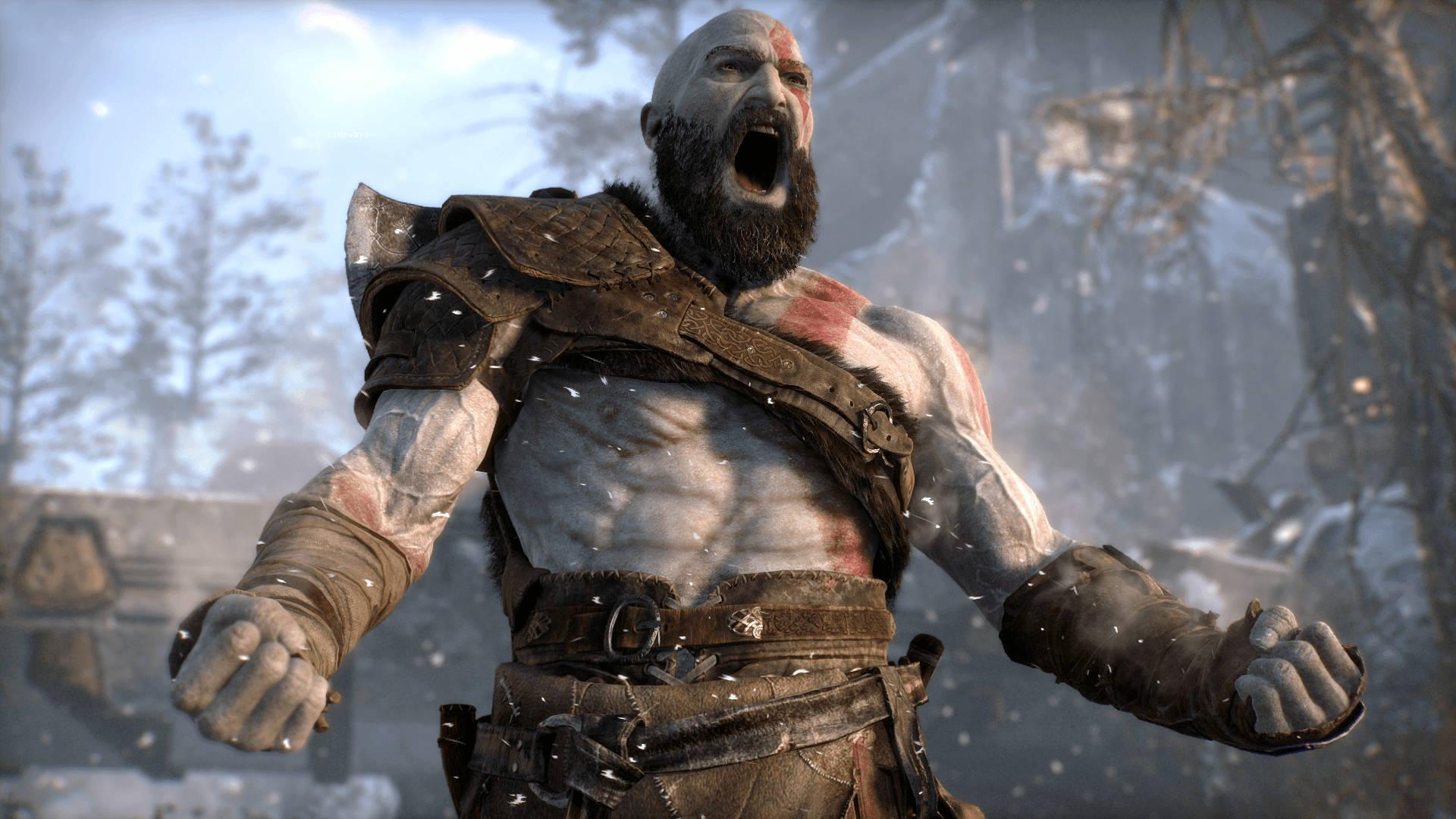 God of War's Kratos in an Uncontrollable Rage — 1920x1080 wallpaper