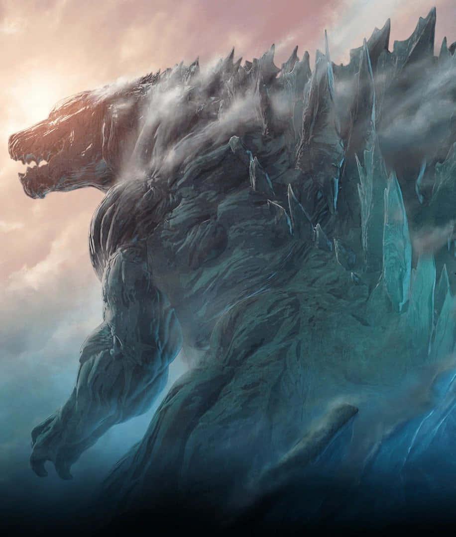 Godzilla Artwork With Sunlight Picture — 916x1080 wallpaper