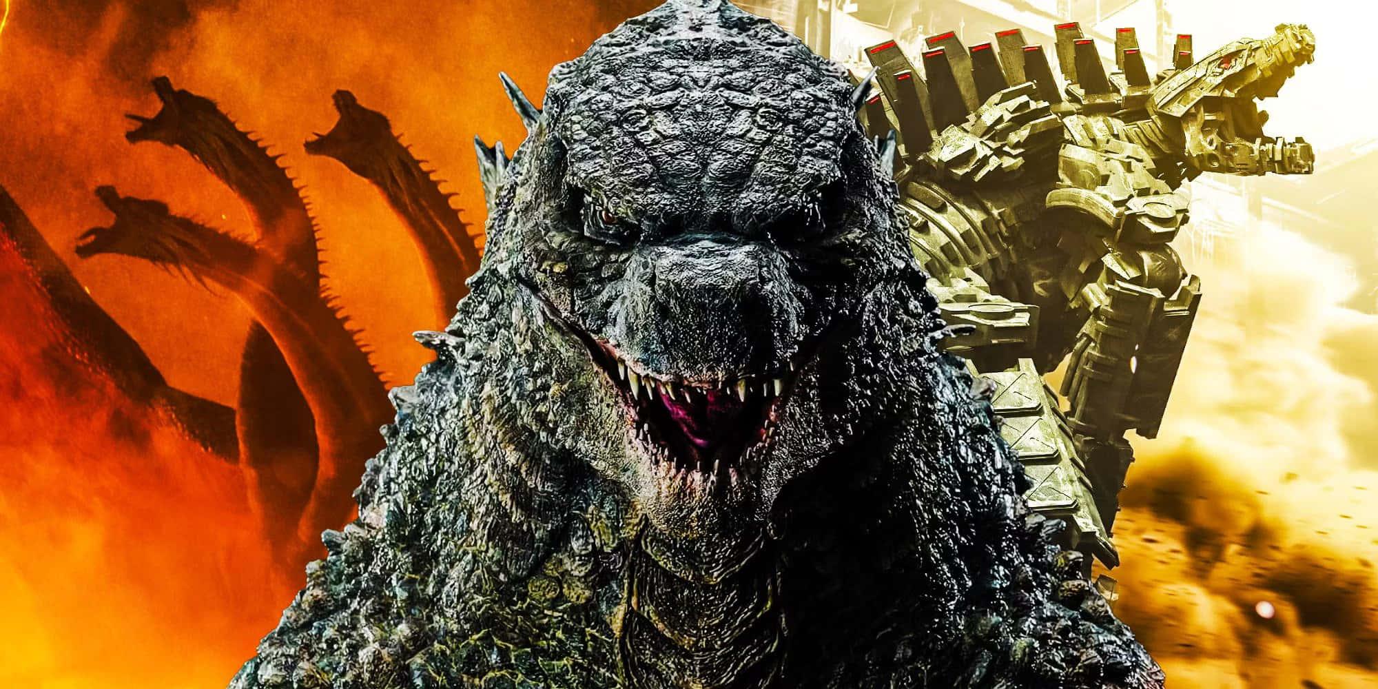Godzilla King Ghidorah And Rodan Picture — 2000x1000 wallpaper
