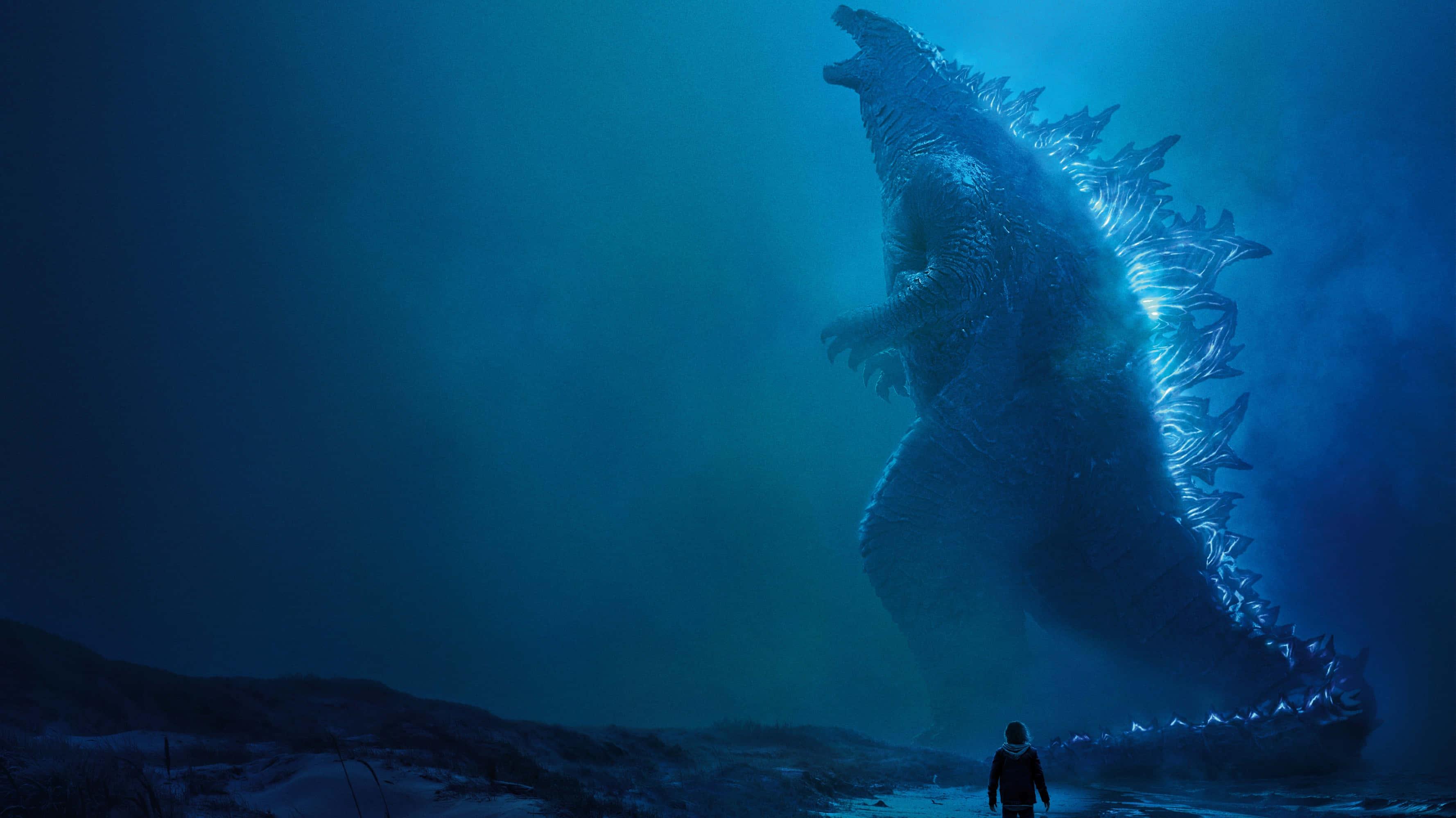 Godzilla Neon Blue On Spikes Picture — 3556x2000 wallpaper