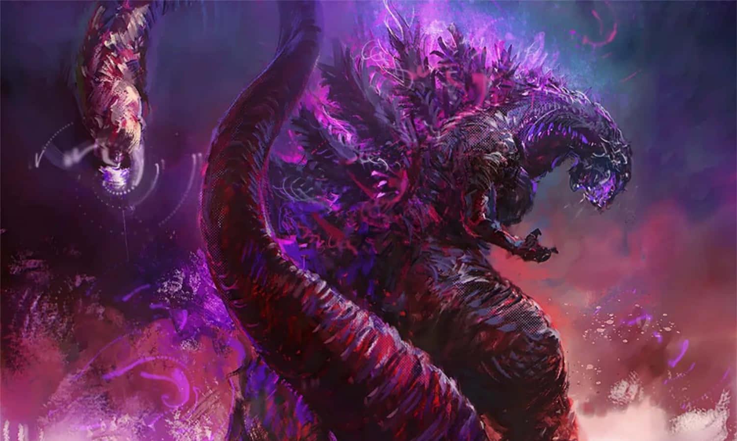 Godzilla Purple Aesthetic Light Effects Picture — 1502x900 wallpaper
