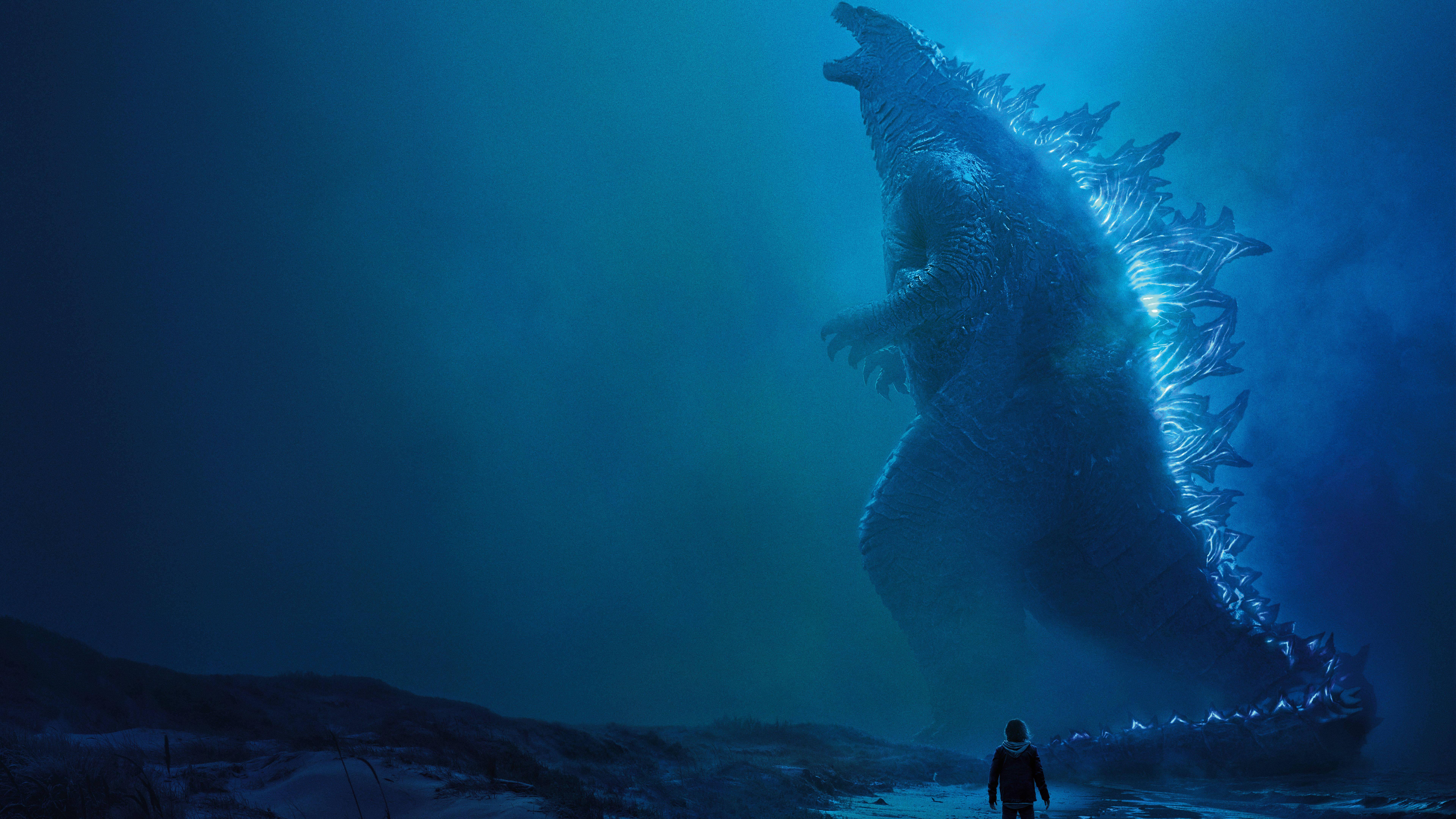 Godzilla's Glowing Dorsal Spine — 7680x4320 wallpaper