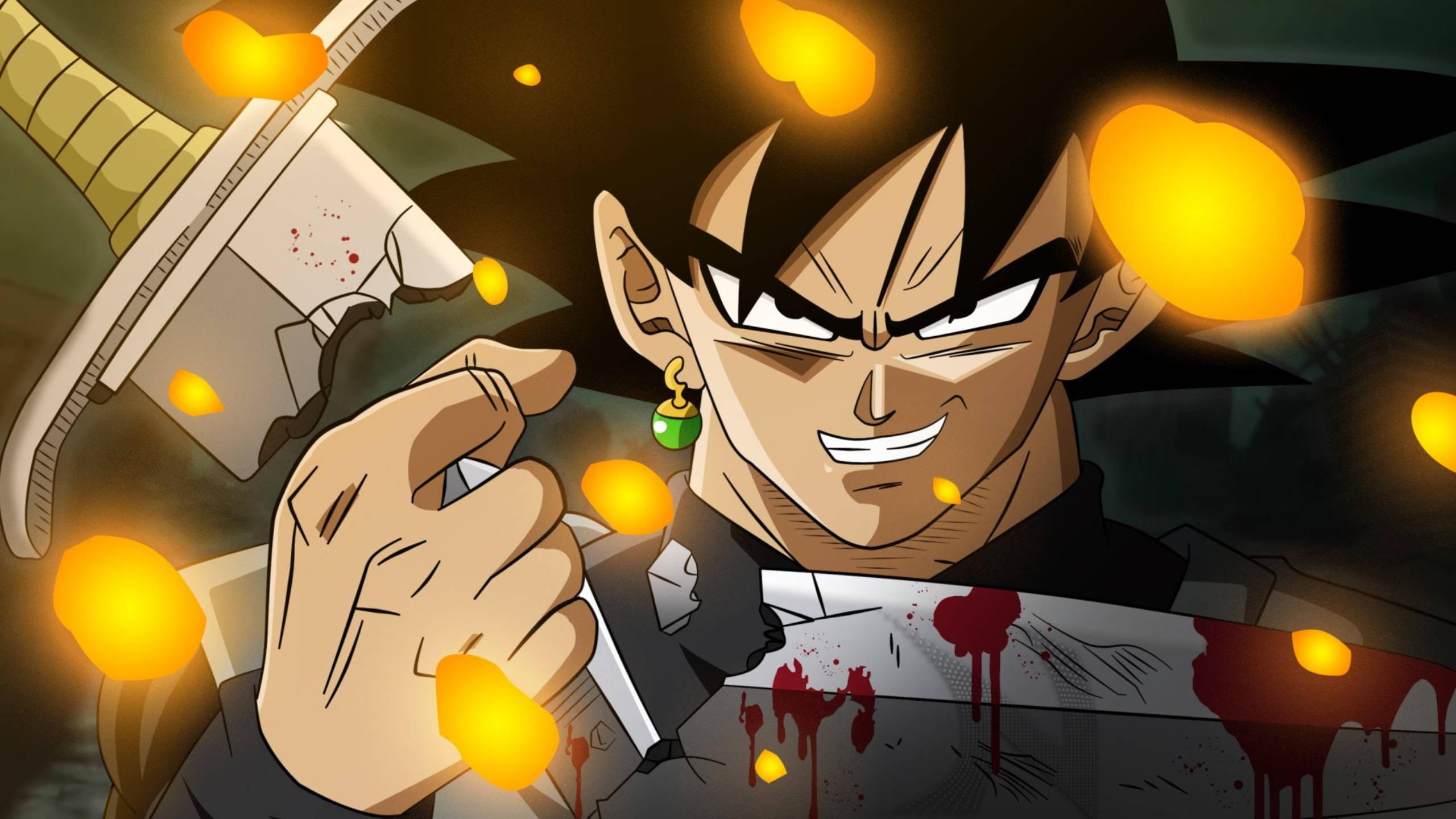 Goku Black Breaking the Sword — 2560x1440 wallpaper